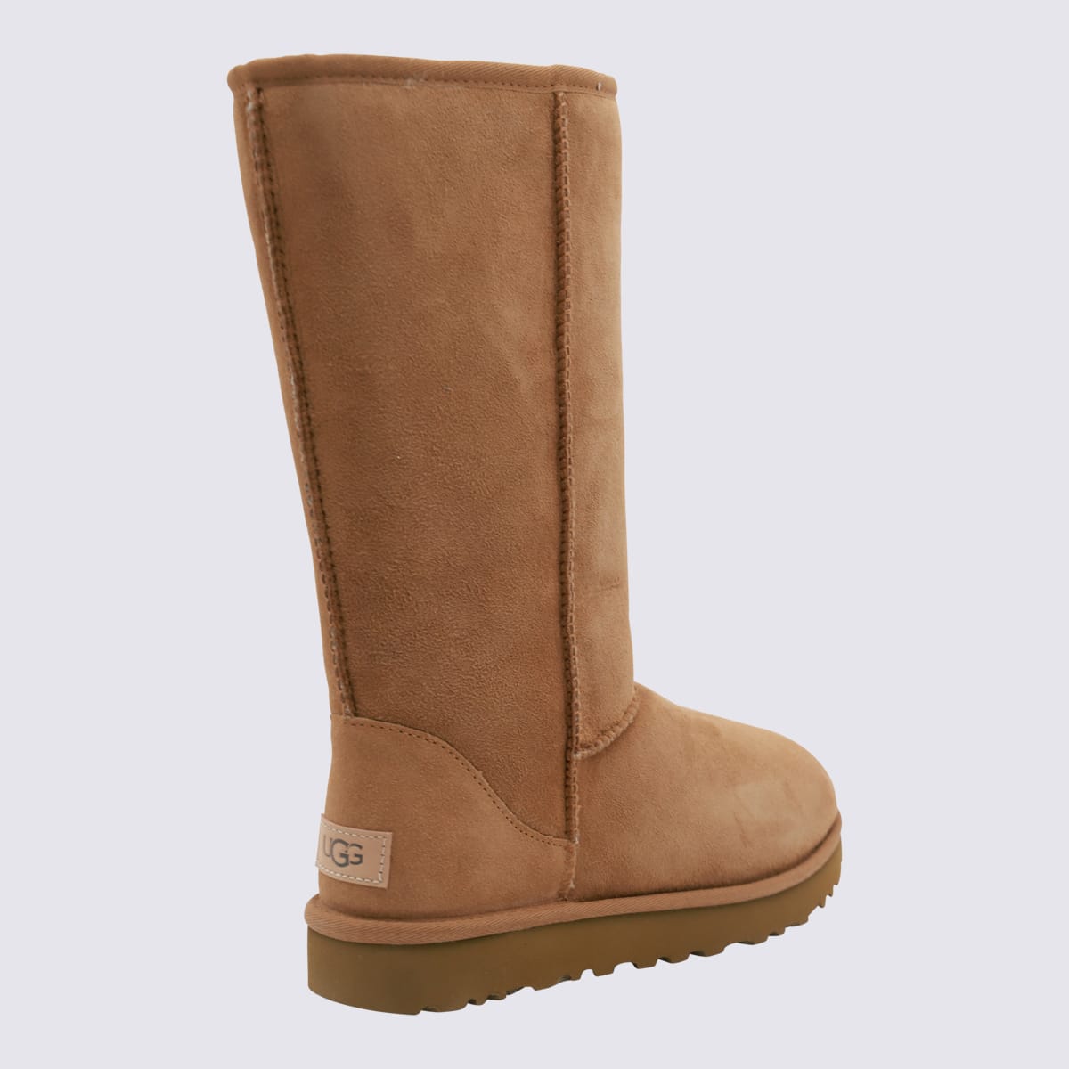 Shop Ugg Beige Boots In Chestnut