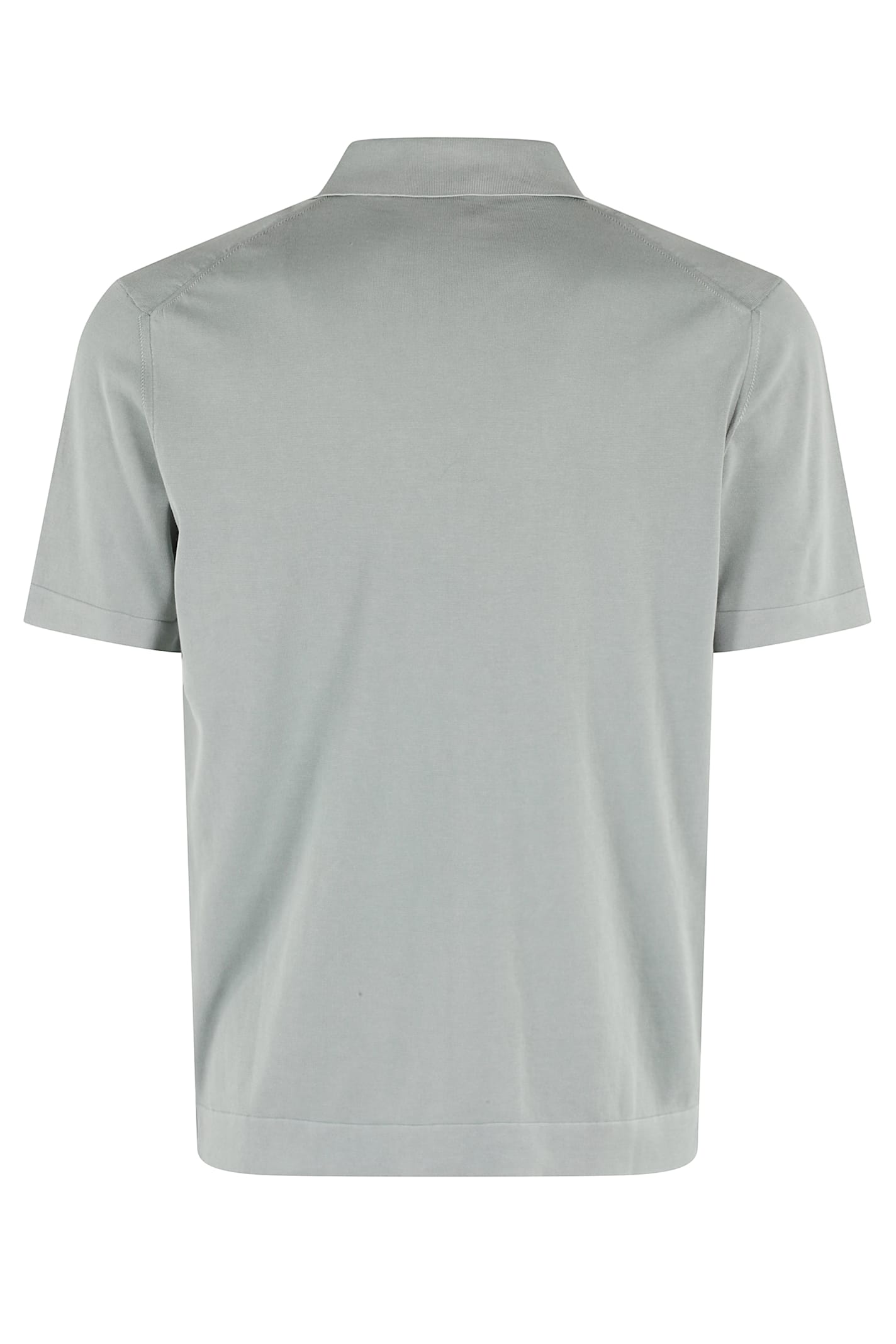 Drumohr Polo Skipper Mm Cotone Frosted In Salvia Chiaro
