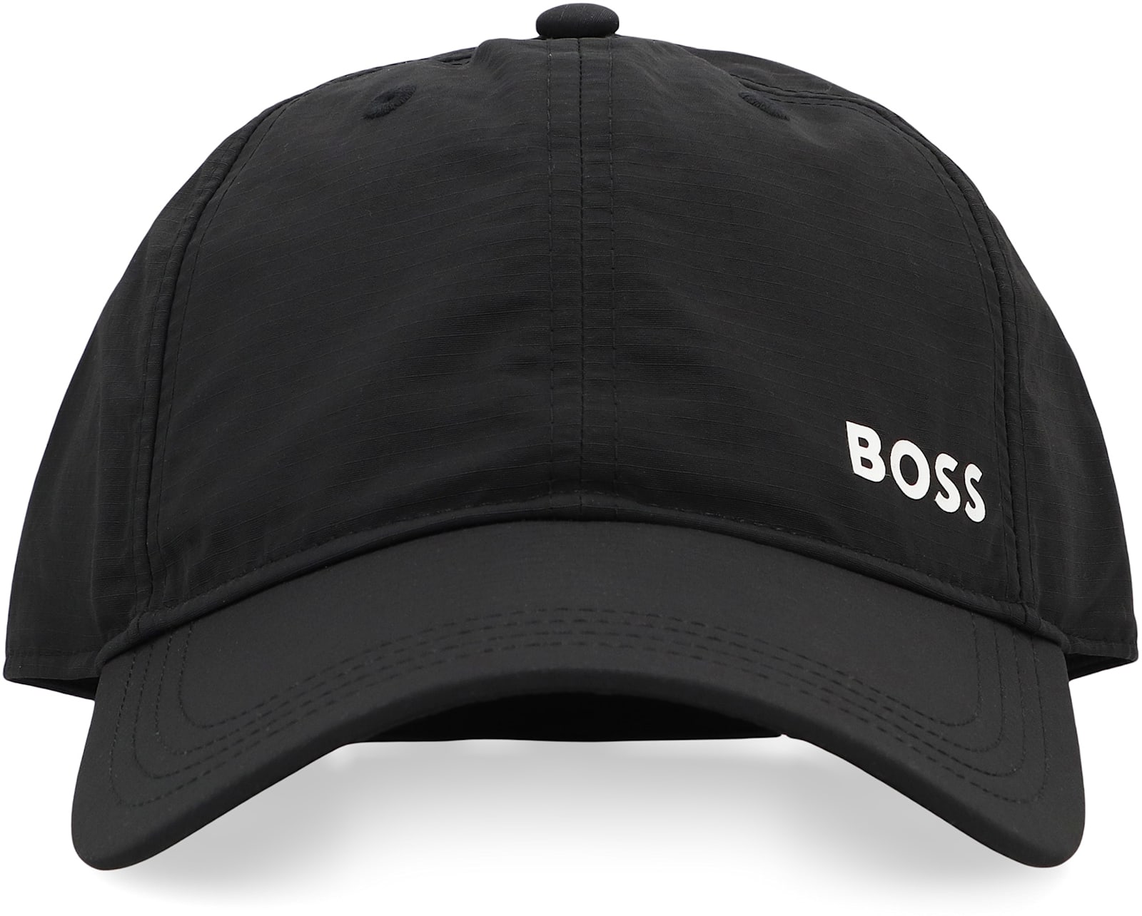 Hugo Boss Logo Baseball Cap Curved Brim In Black