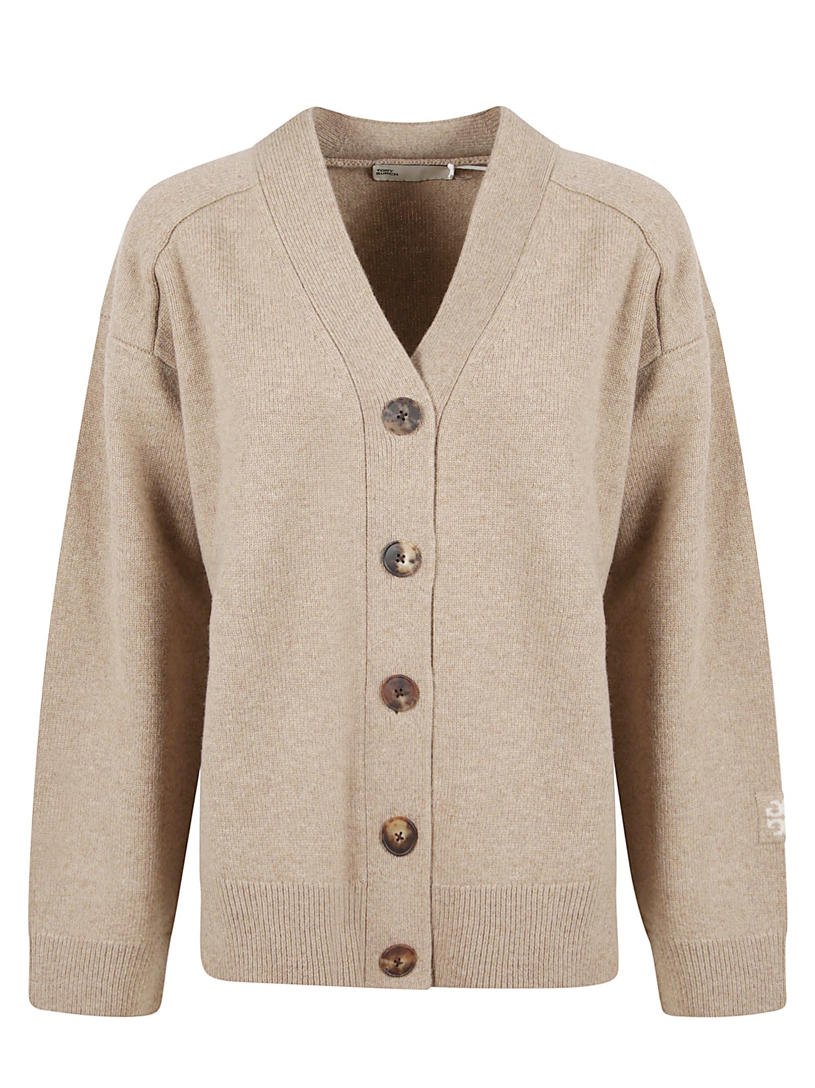 Tory Burch Wool Cardigan In Neutral