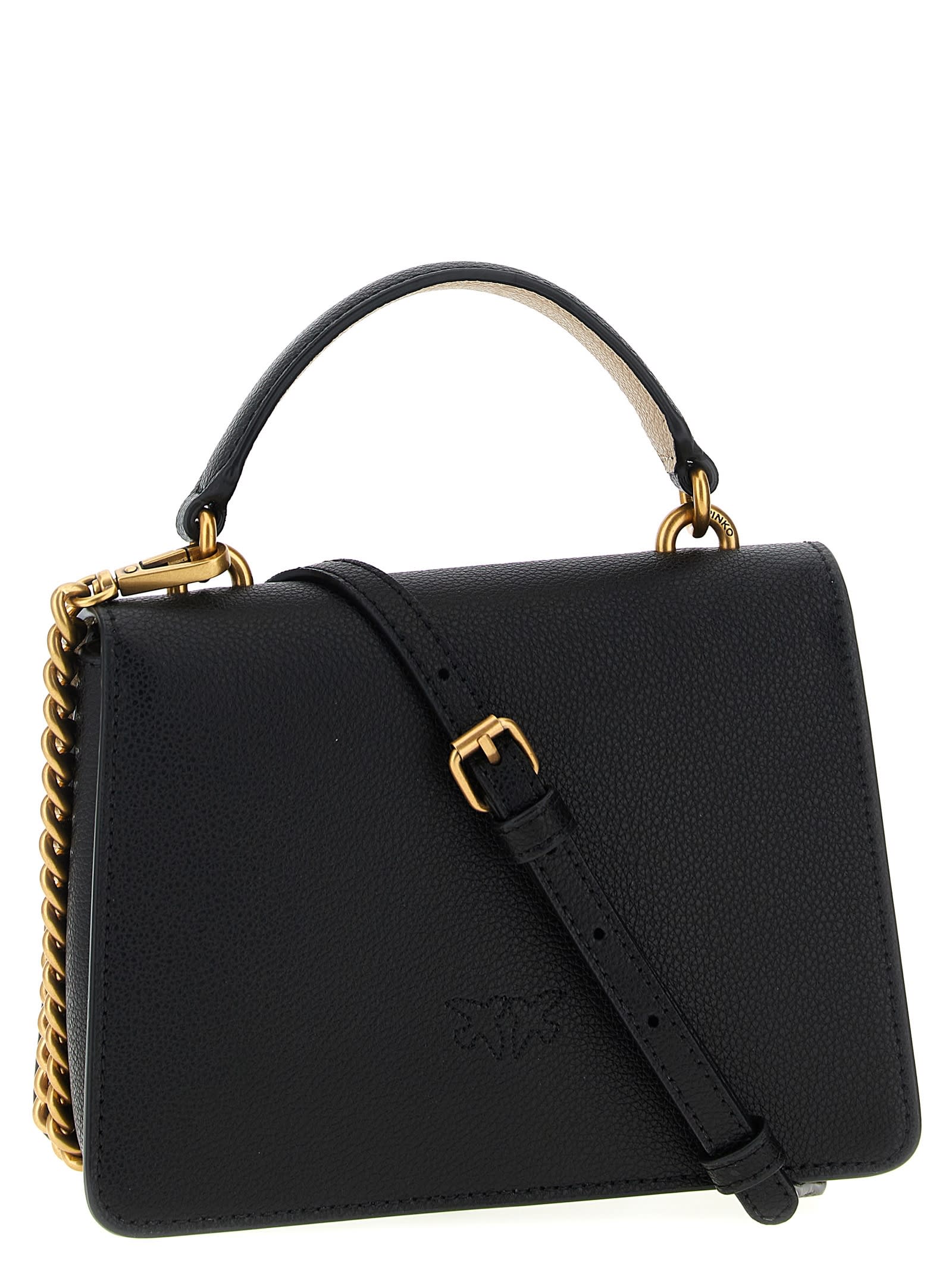 Pinko Mini Love Small Handbag In Black