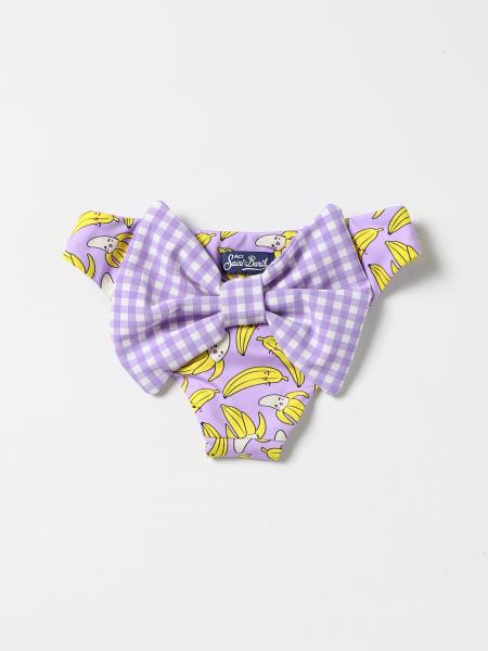 Mc2 Saint Barth Kids' Costume Briefs With Bow In Lilac
