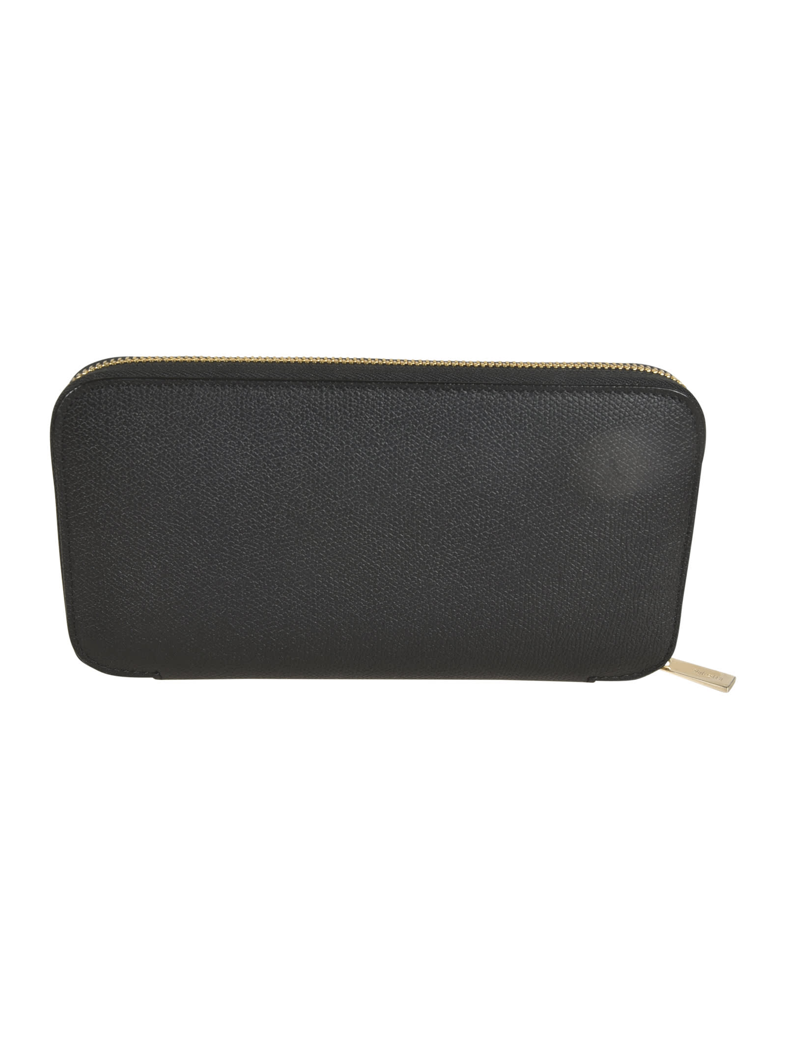 Shop Valextra Classic Zip-around Clutch In Black