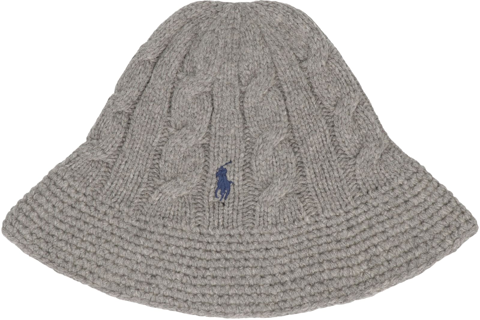 Polo Ralph Lauren Cable Stitch Wool Blend Bucket Hat In Gray