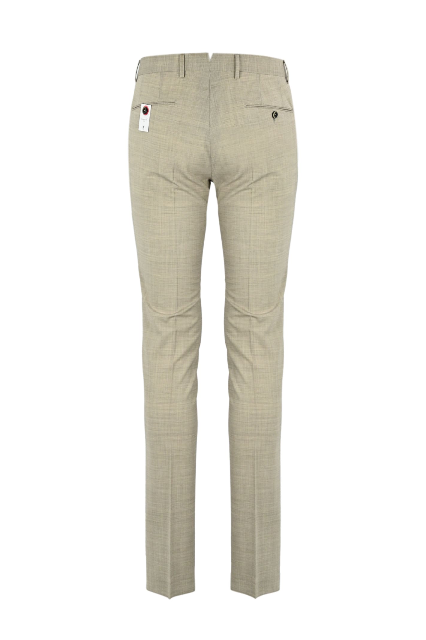 Shop Pt01 Cool Wool Trousers In Tortora