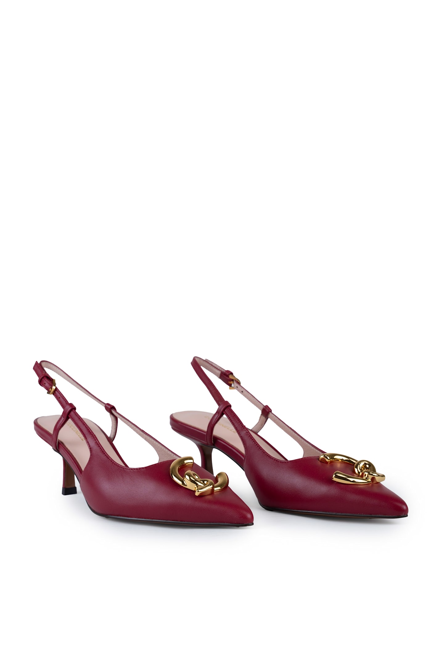 Coccinelle C-me Smooth Slingback Shoes In Leather