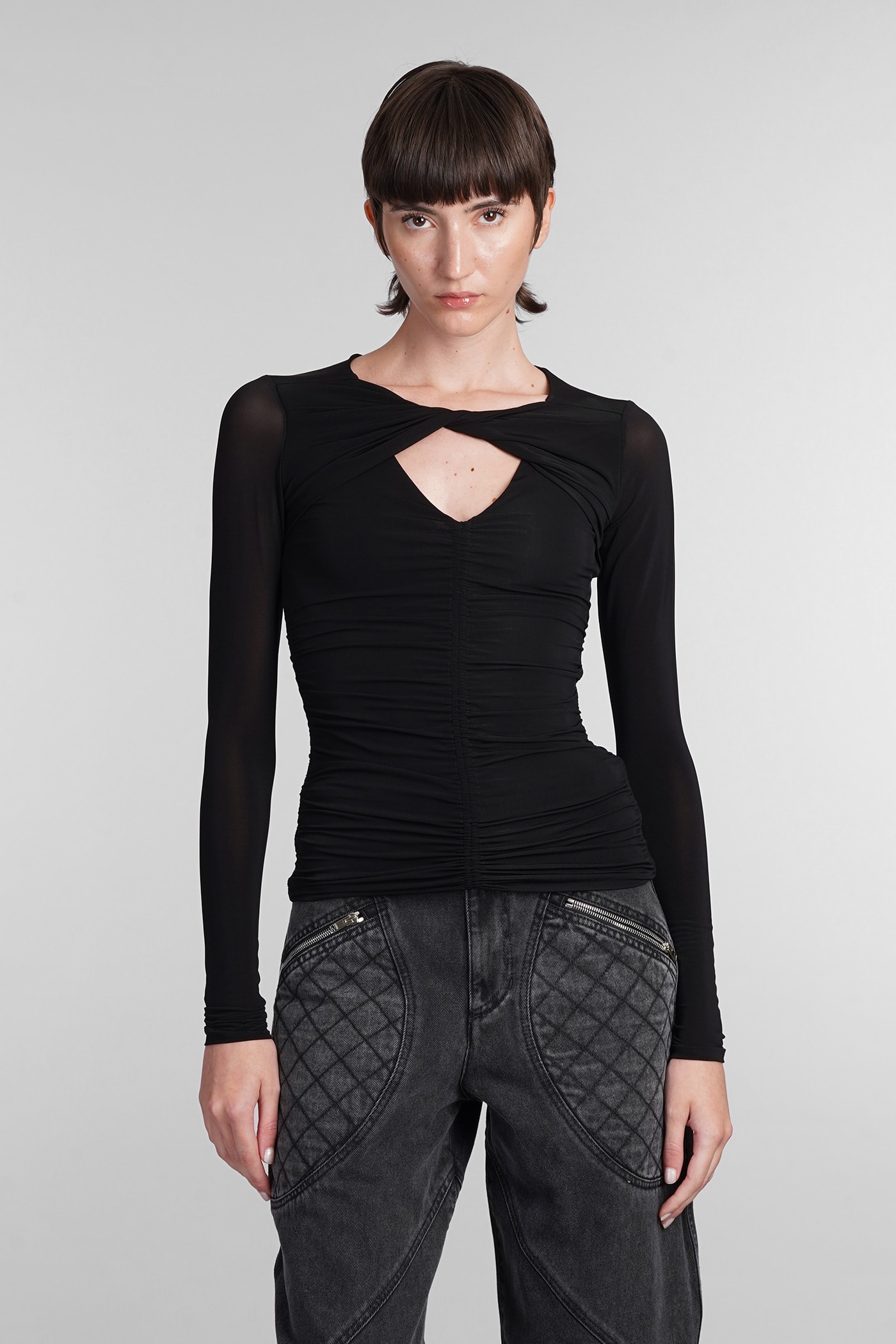 Isabel Marant Vandalia Topwear In Black Viscose