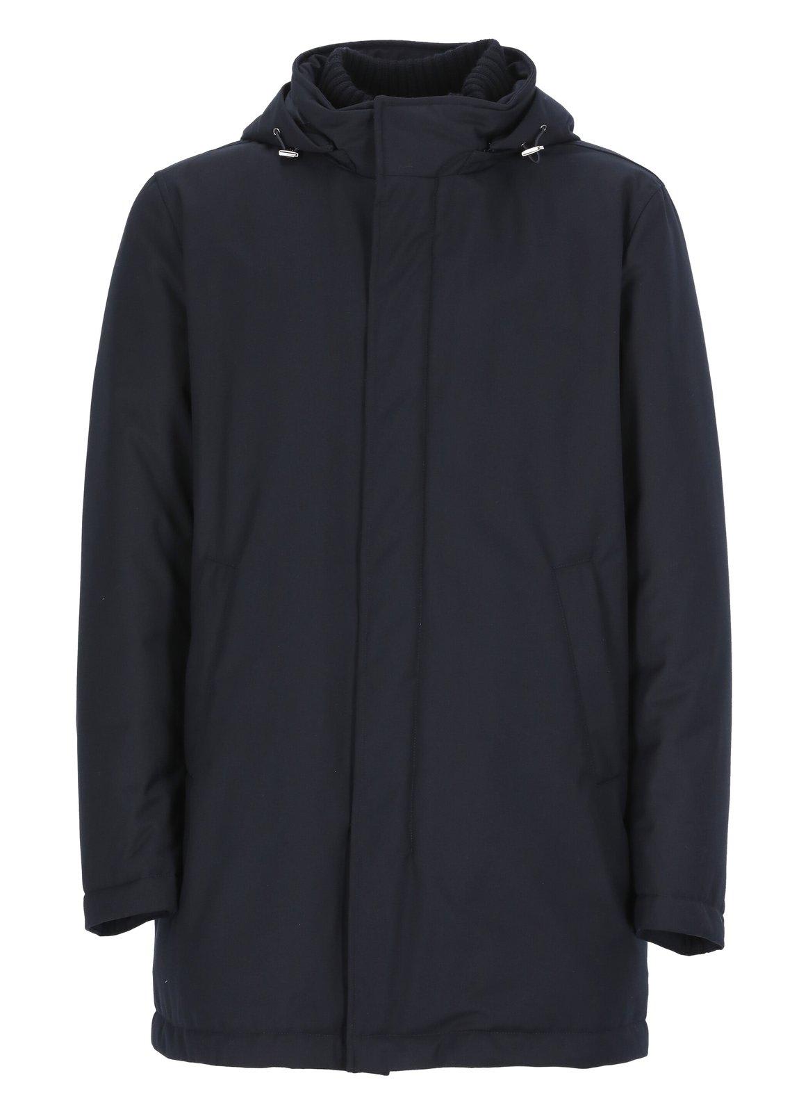 Shop Herno Hooded Down Jacket In Blu