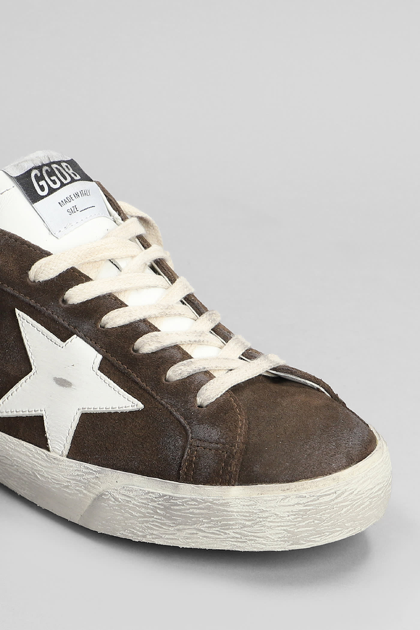 Shop Golden Goose Superstar Sneakers In Brown Suede