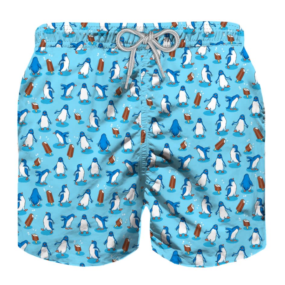 MC2 Saint Barth Micro Penguins Boy Light Swim Shorts