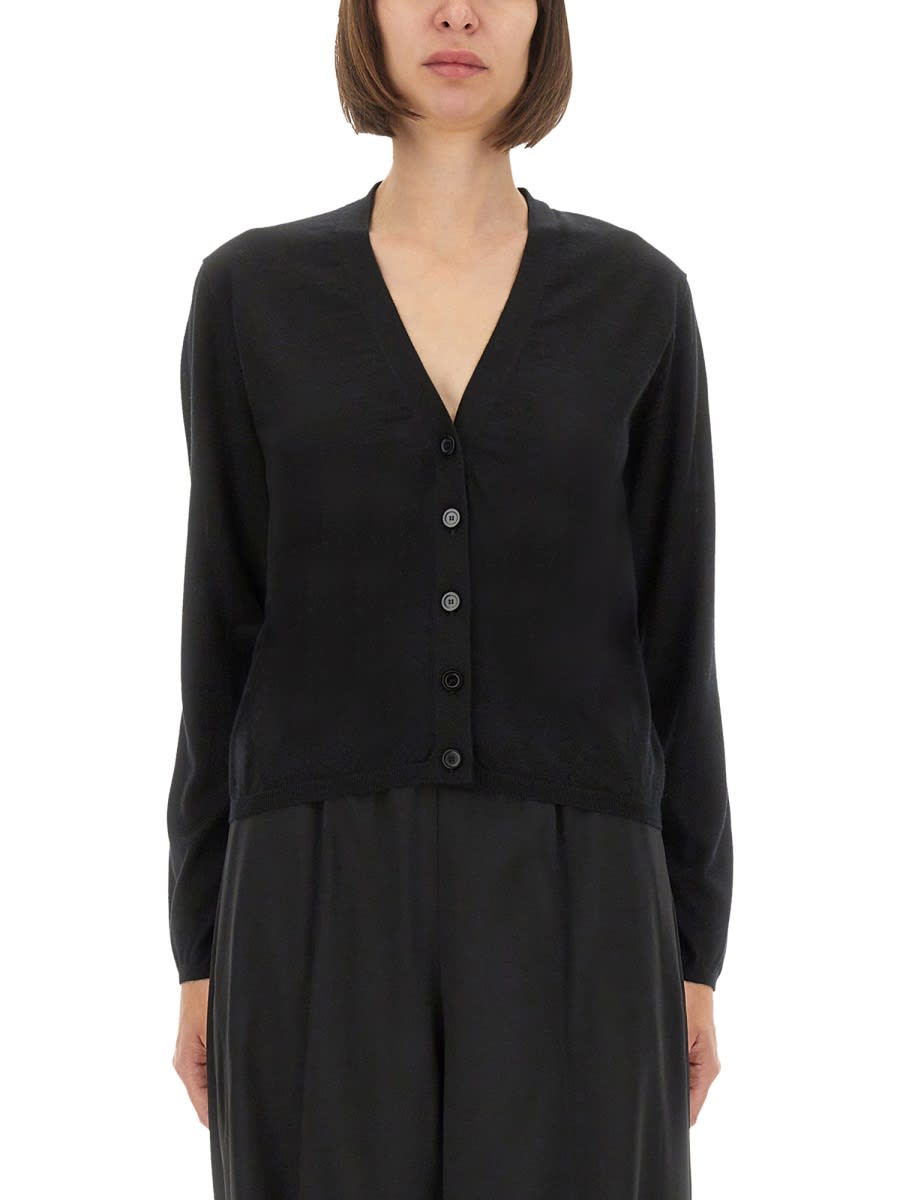 Fabiana Filippi Cashmere And Silk Cardigan In Black