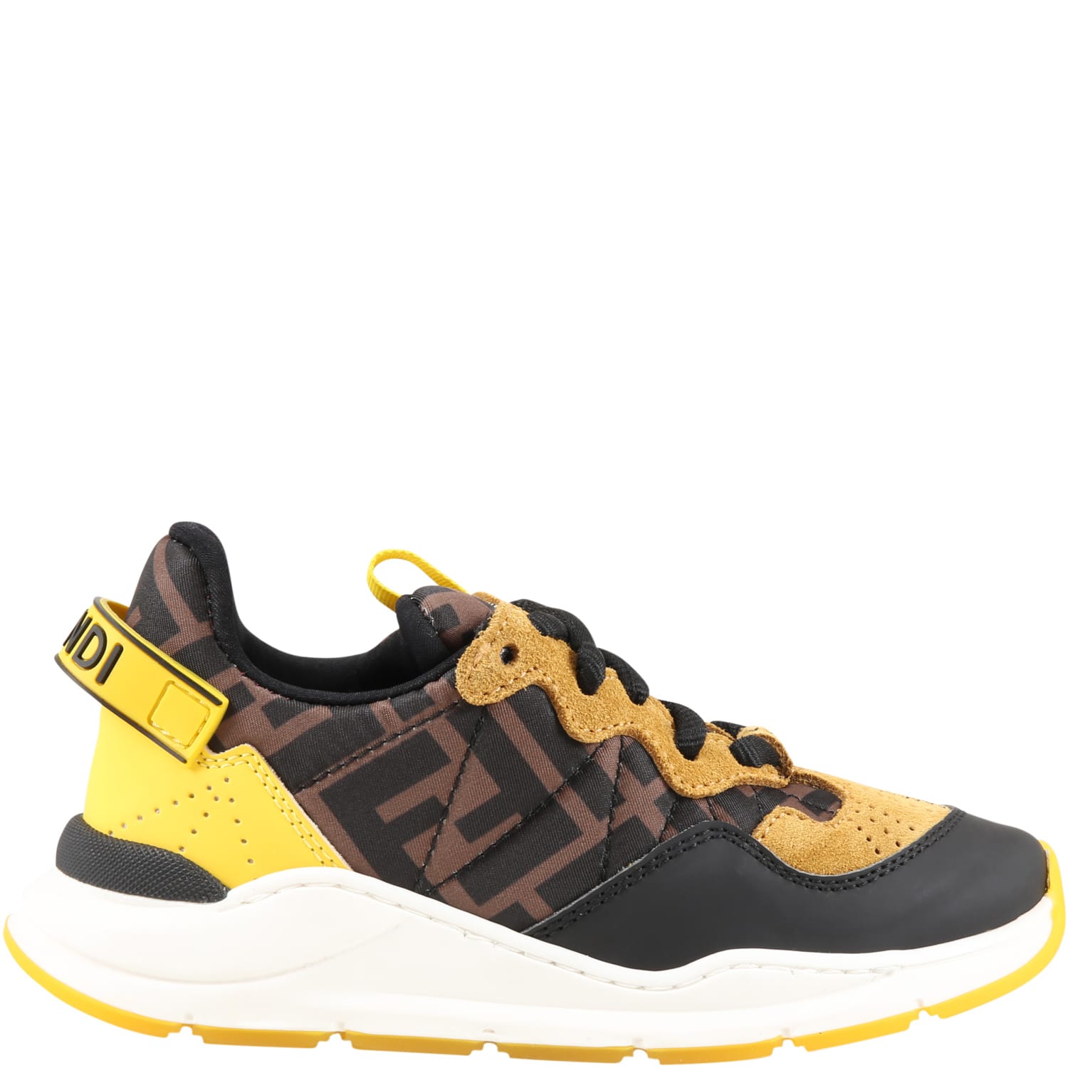 Fendi Multicolor Sneakers For Kids With Double Ff