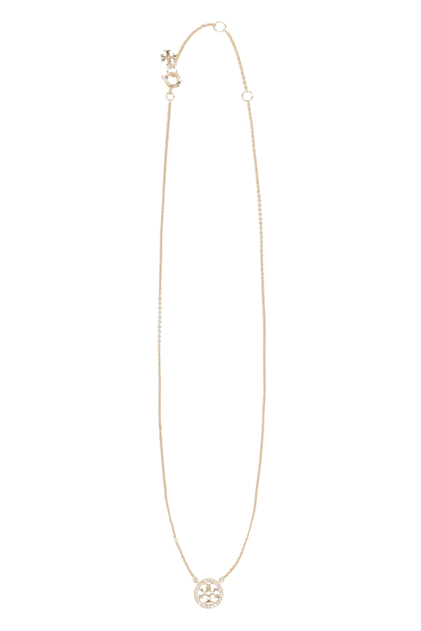 Tory Burch Miller Decorative Pendant Choker In Gold