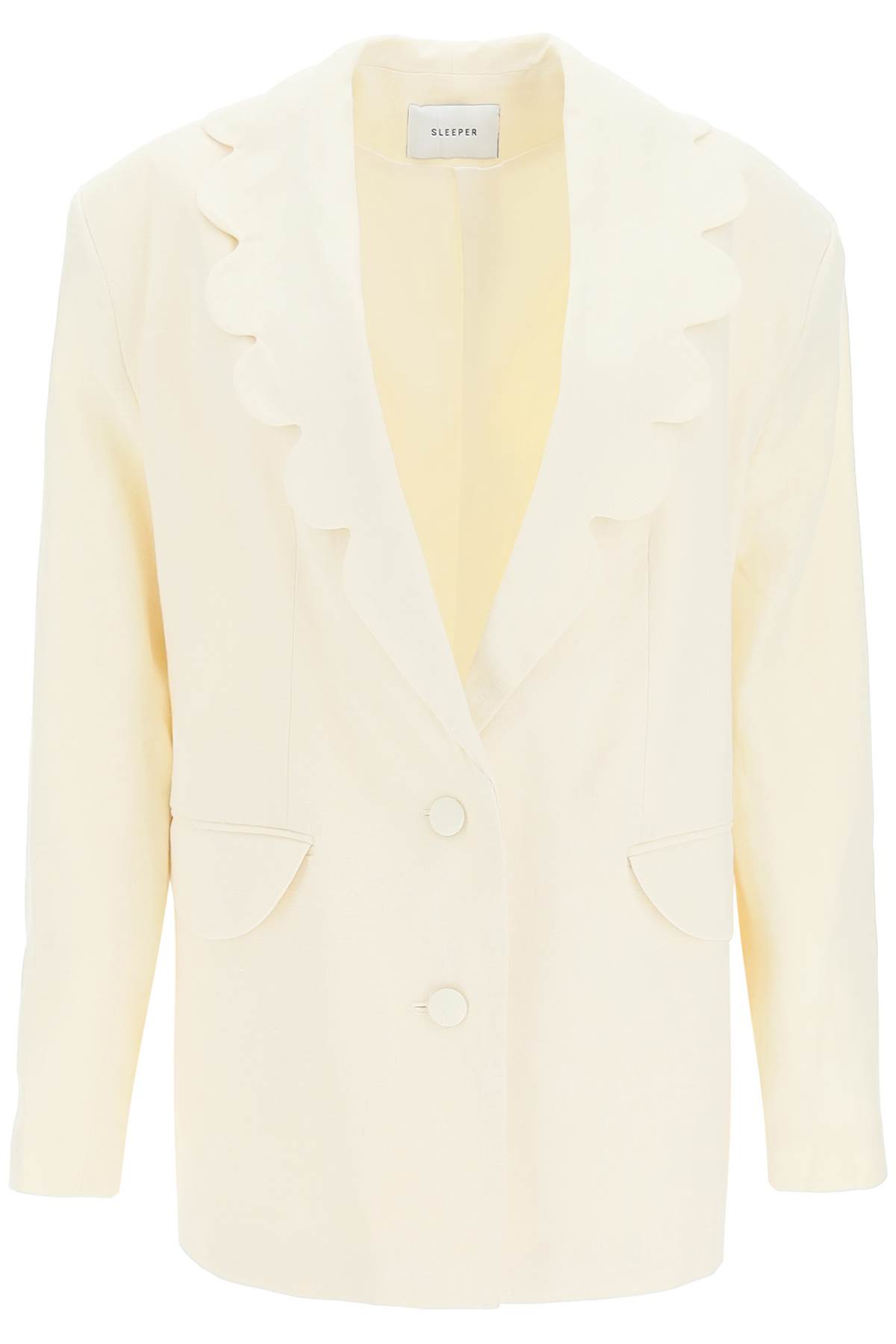 Women's linen blazer jacket  Sleeper's Dynasty jacket in off-white