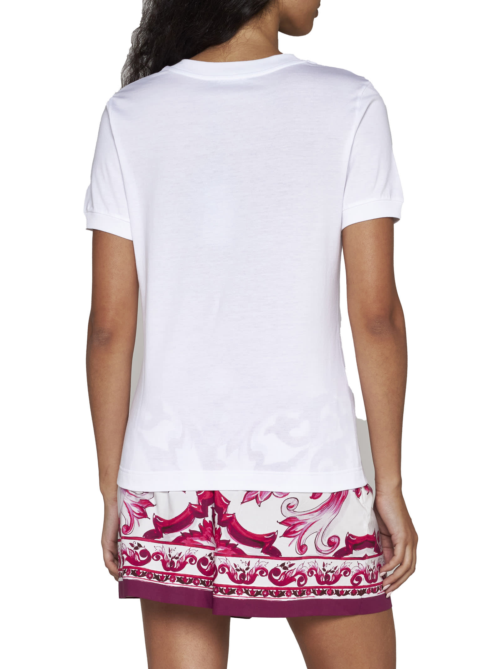 Shop Dolce & Gabbana T-shirt In Bianco Otticco