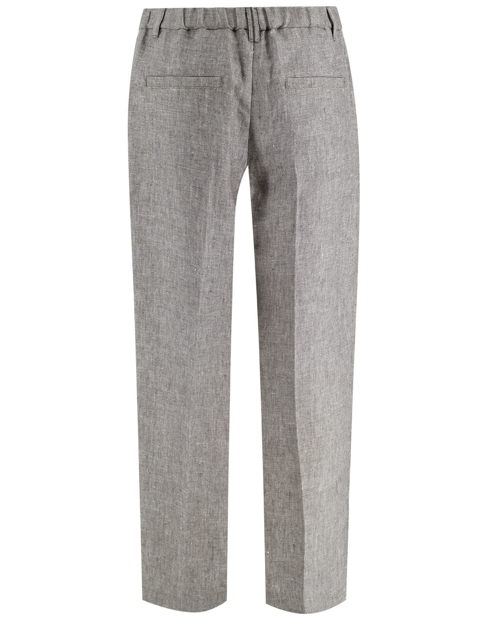 Brunello Cucinelli Pleat Pants In Brown/bianco