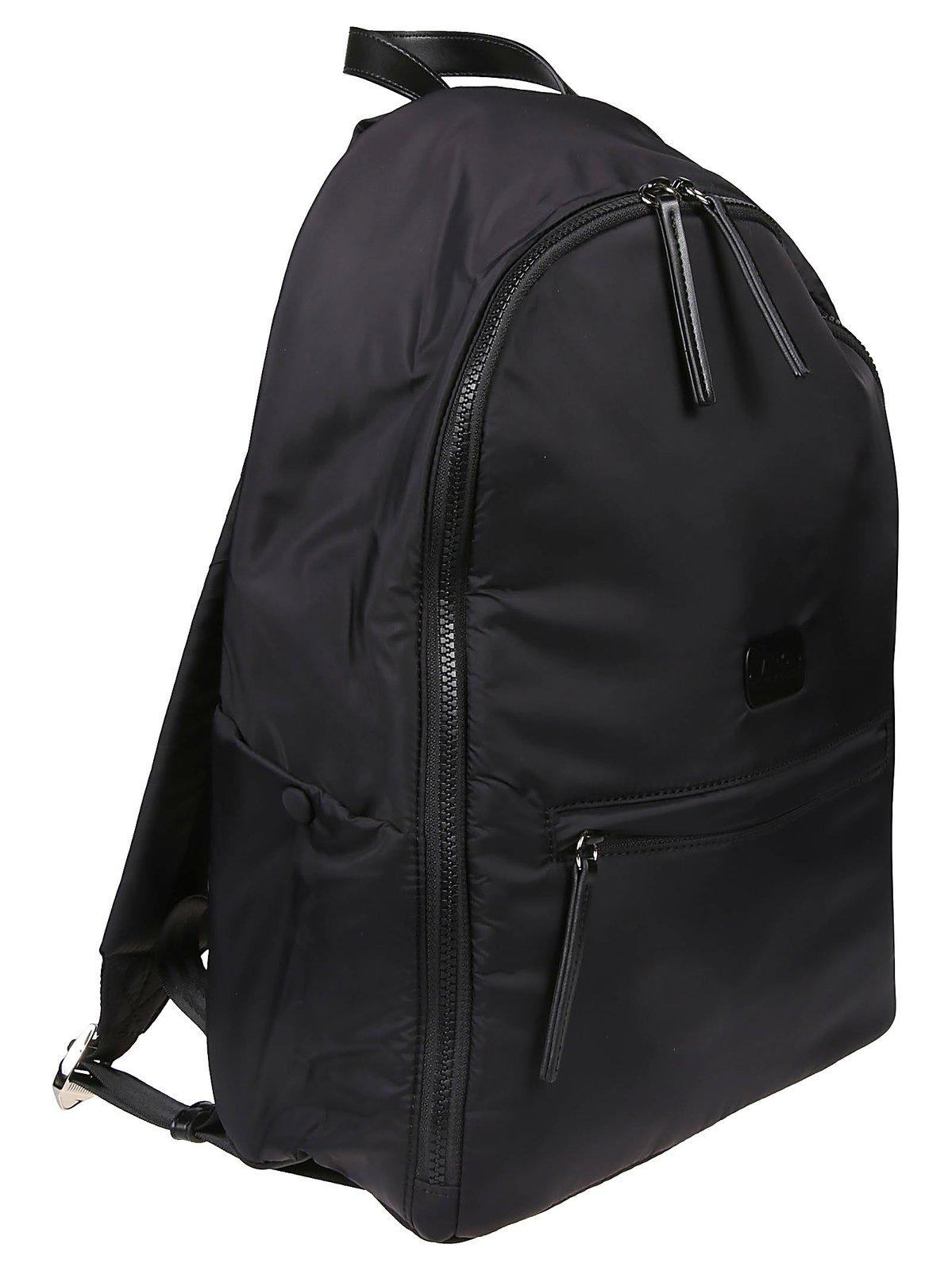 Apc Logo Patch Zip-up Backpack In Lzz Noir