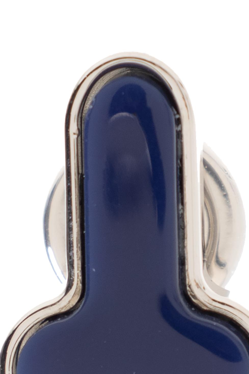 Shop Jw Anderson Brass Earring In Blue/blue