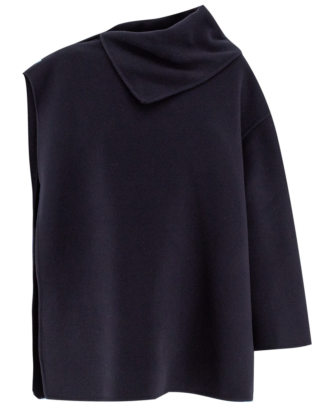 Shop Fabiana Filippi Cape In Blu Notte