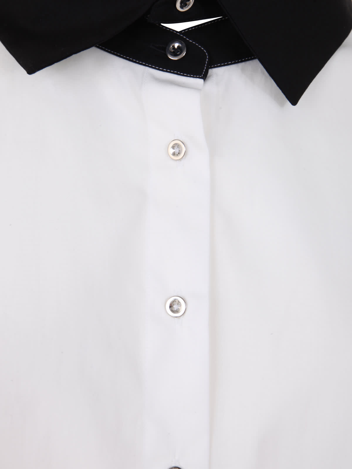 Shop Marques' Almeida Shirt With Detachable Cuffs And Collar In Black/white