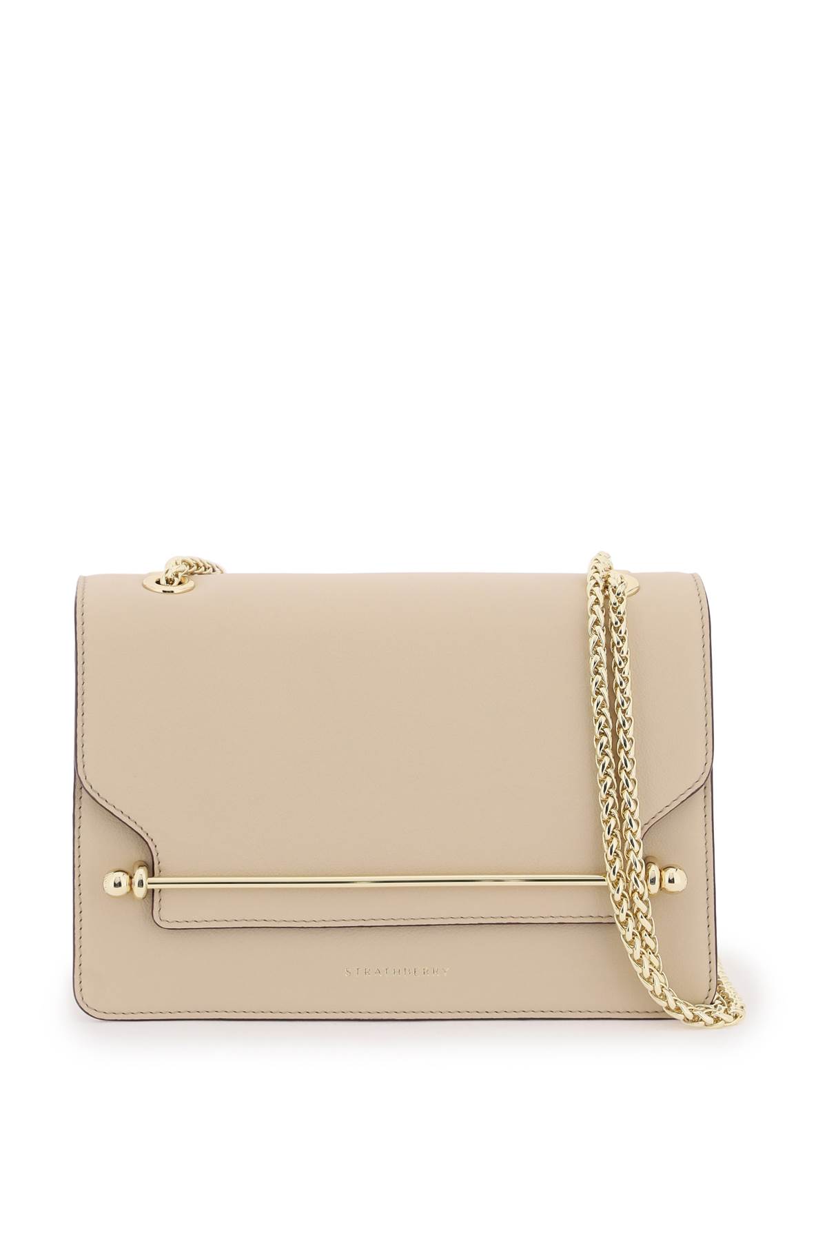 Strathberry East/west Leather Crossbody Bag In Forget Me Not
