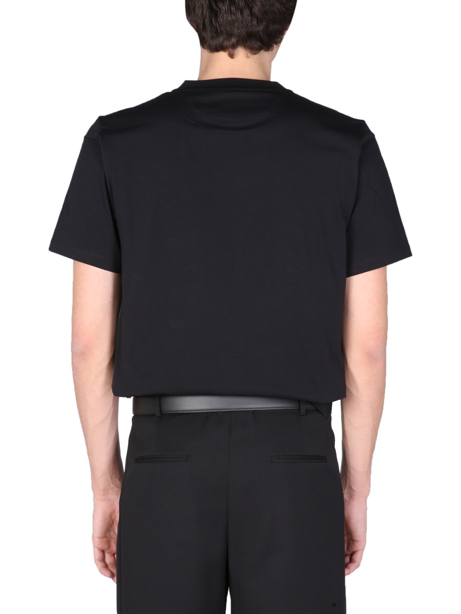 Shop Paul Smith T-shirt With Logo Embroidery In Black