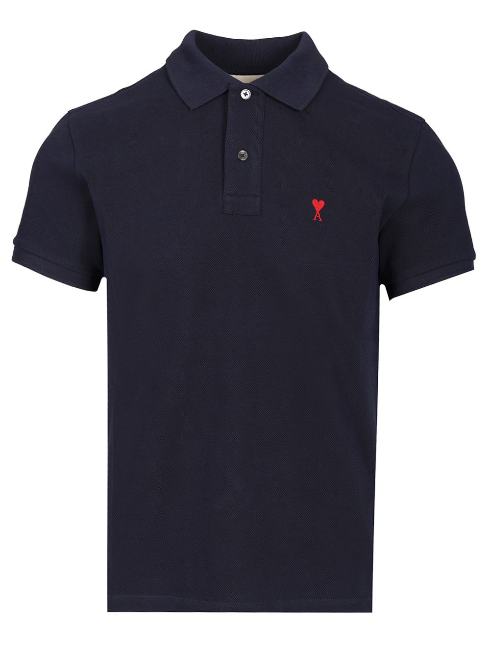 Ami Alexandre Mattiussi Ami De Coeur Short-sleeved Polo T-shirt In Animal Print