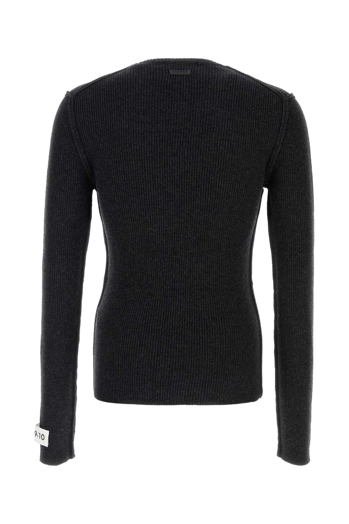 Shop Dolce & Gabbana Slate Wool Blend Sweater In Melangegrigi