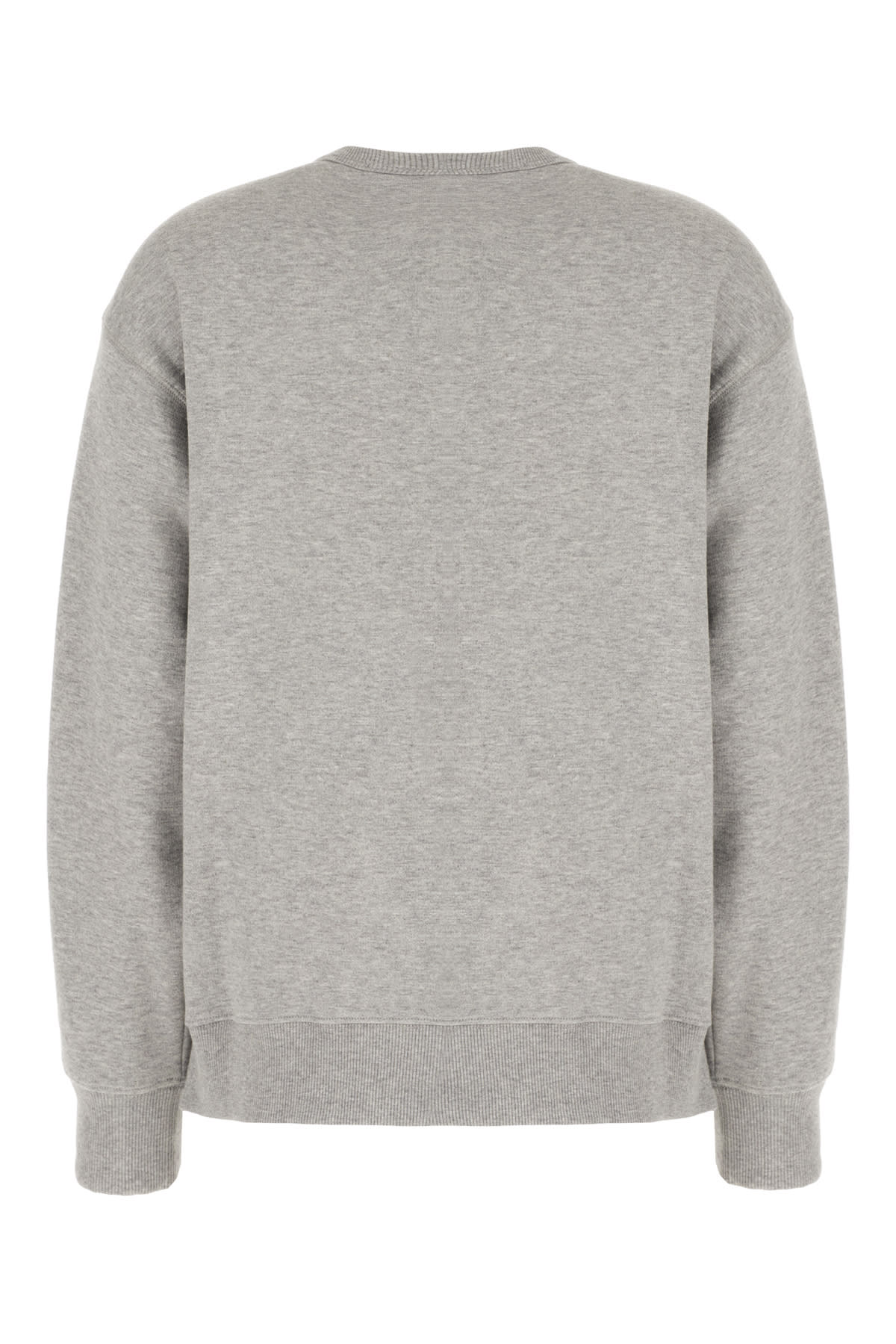 Shop Valentino Grey Cotton Blend Oversize Sweatshirt In Grigio Melange