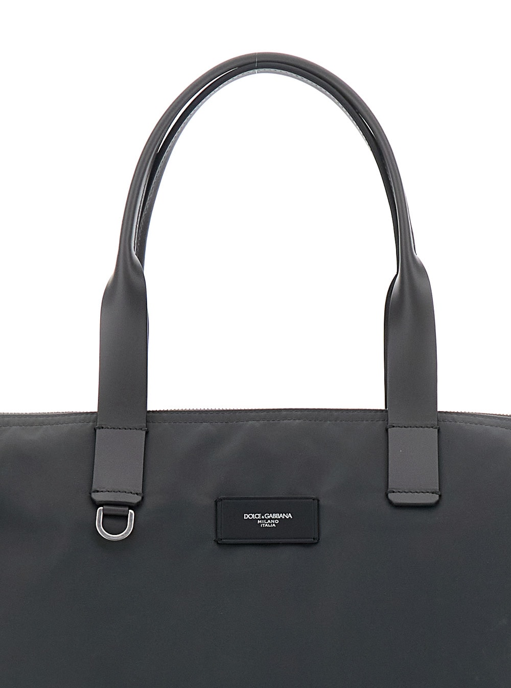 Dolce & Gabbana Men Medium Tote Bag Crocodile Print In Gray