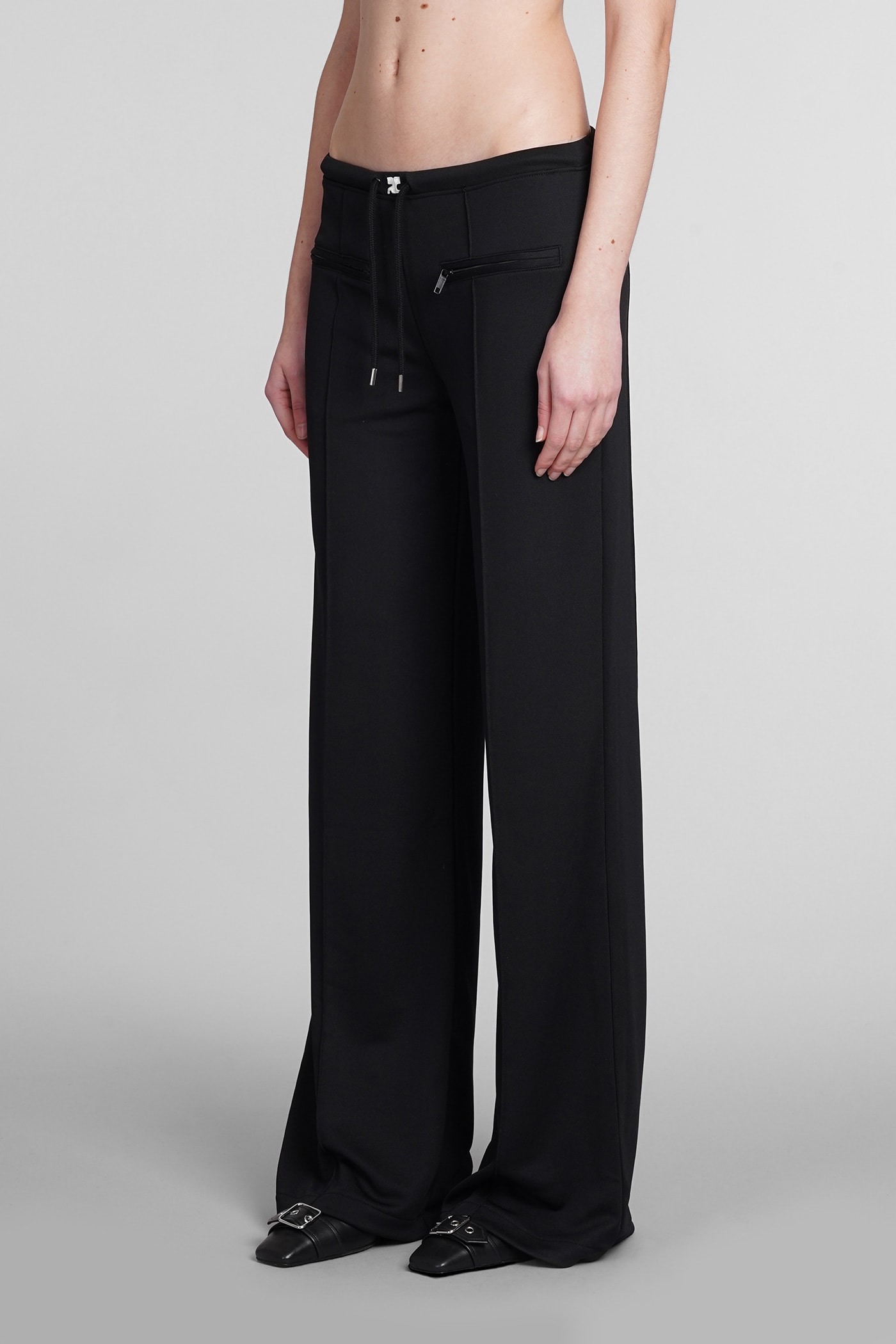 Shop Courrèges Pants In Black Polyester