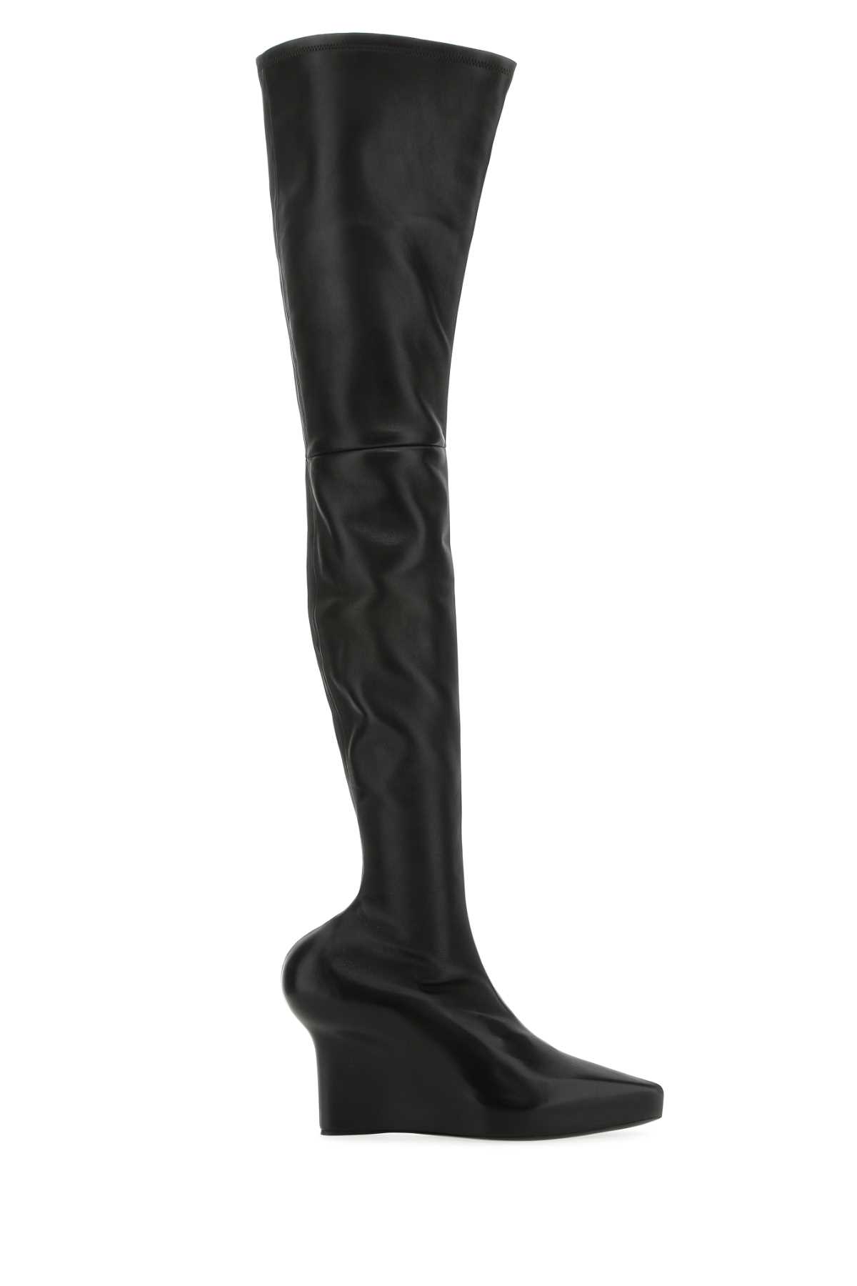 Shop Givenchy Black Nappa Leather Show Boots In 001