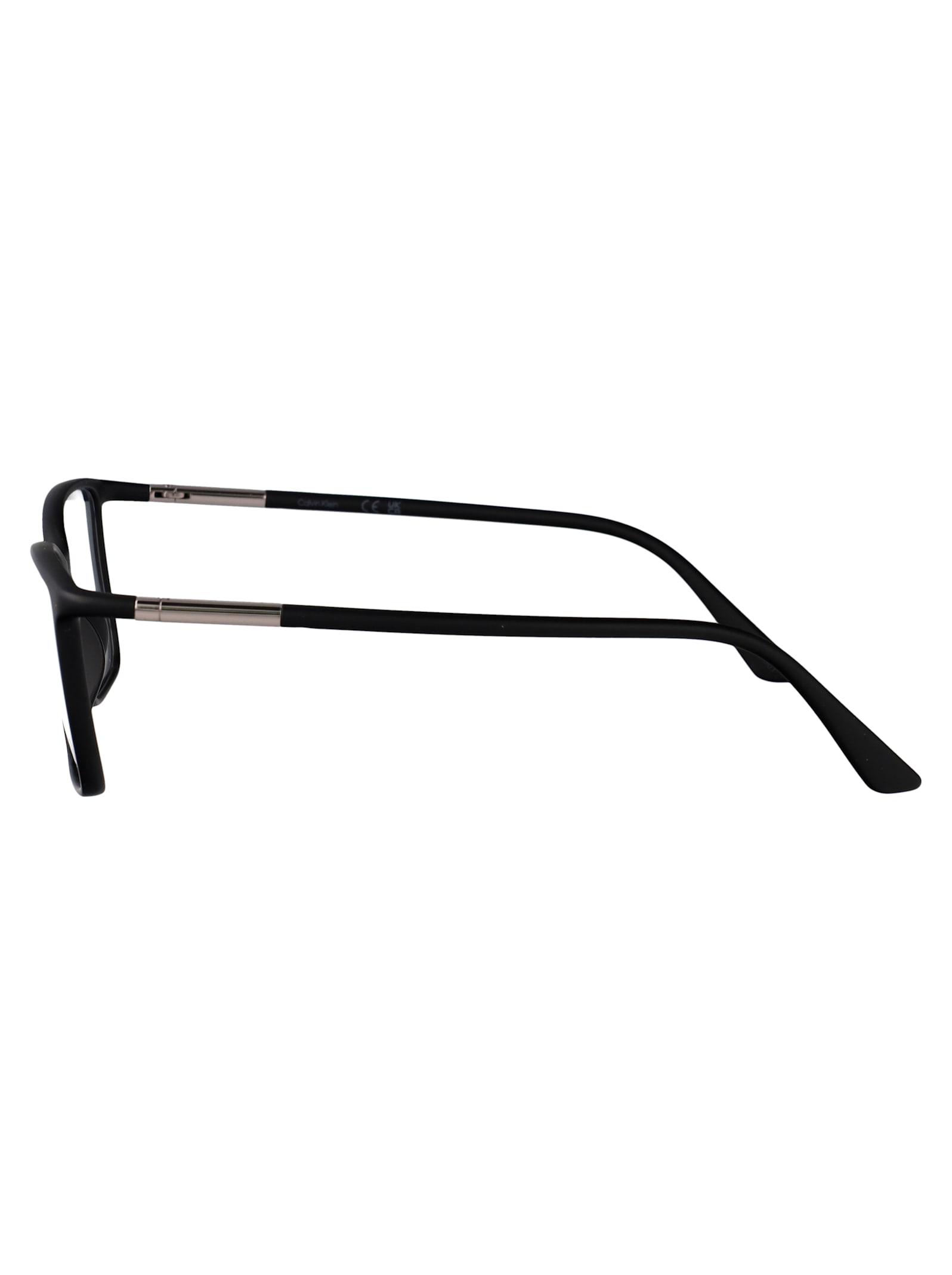 Calvin Klein Matte Black Acetate Glasses In Black