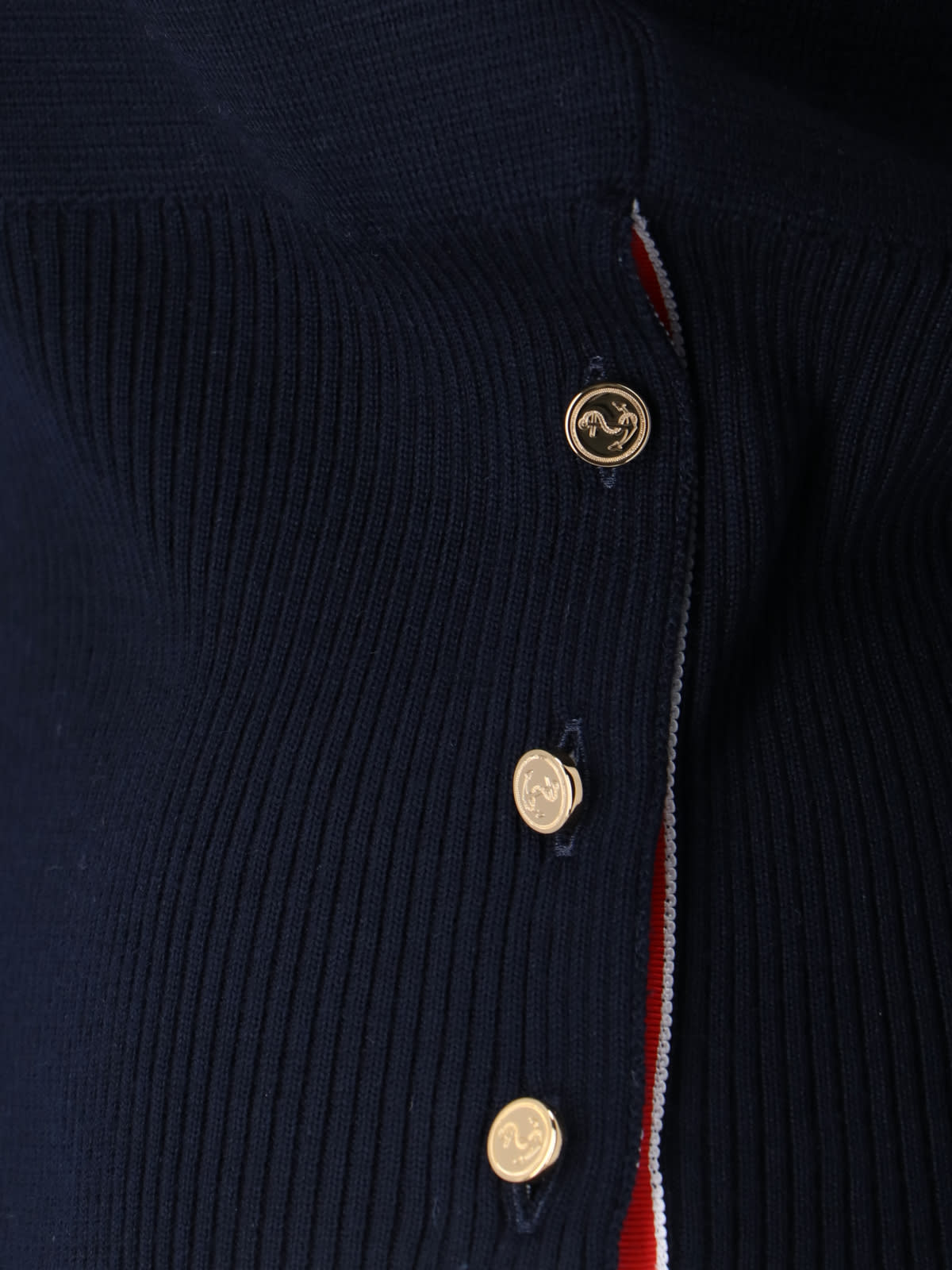 Shop Thom Browne 4-bar Cardigan In Blue