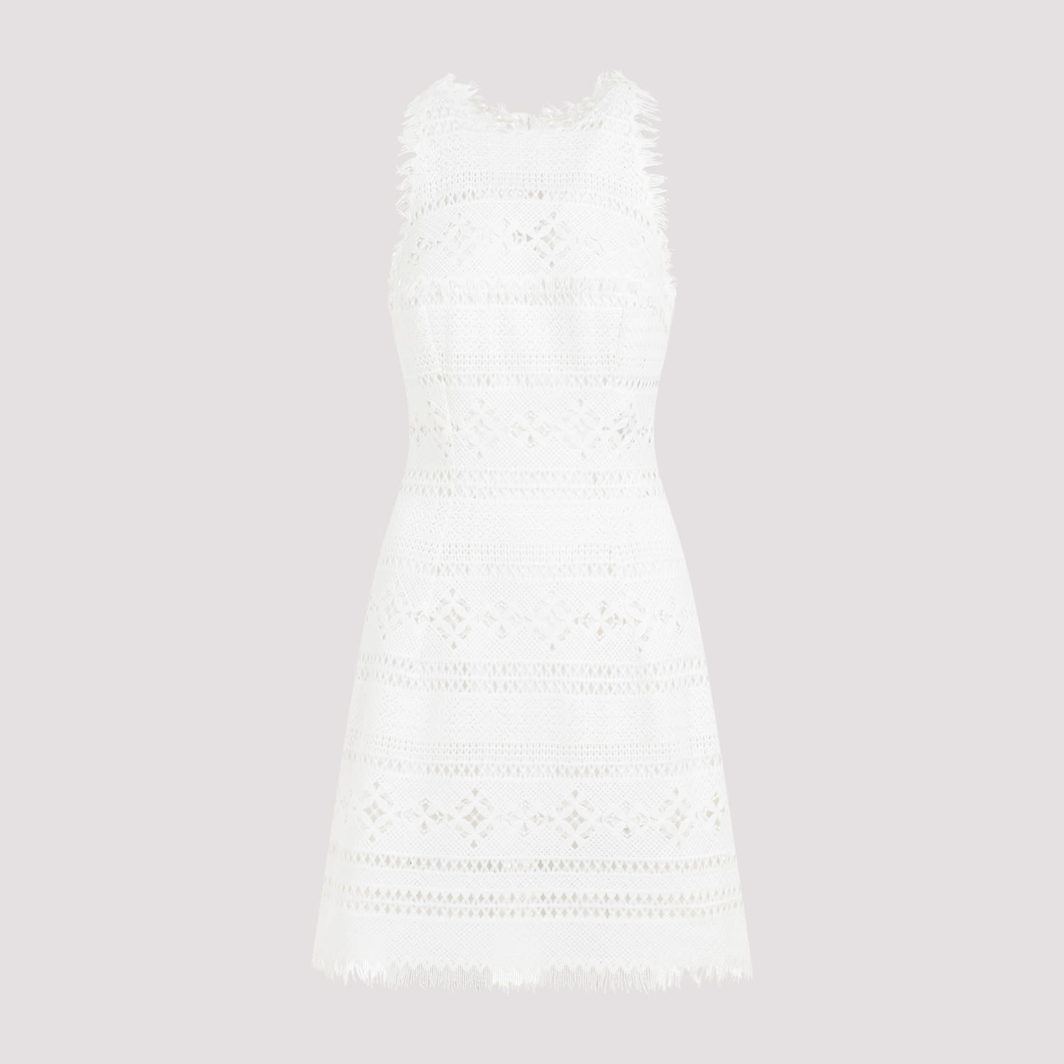 Shop Ermanno Scervino Polyester Dress In Blanc De Bl