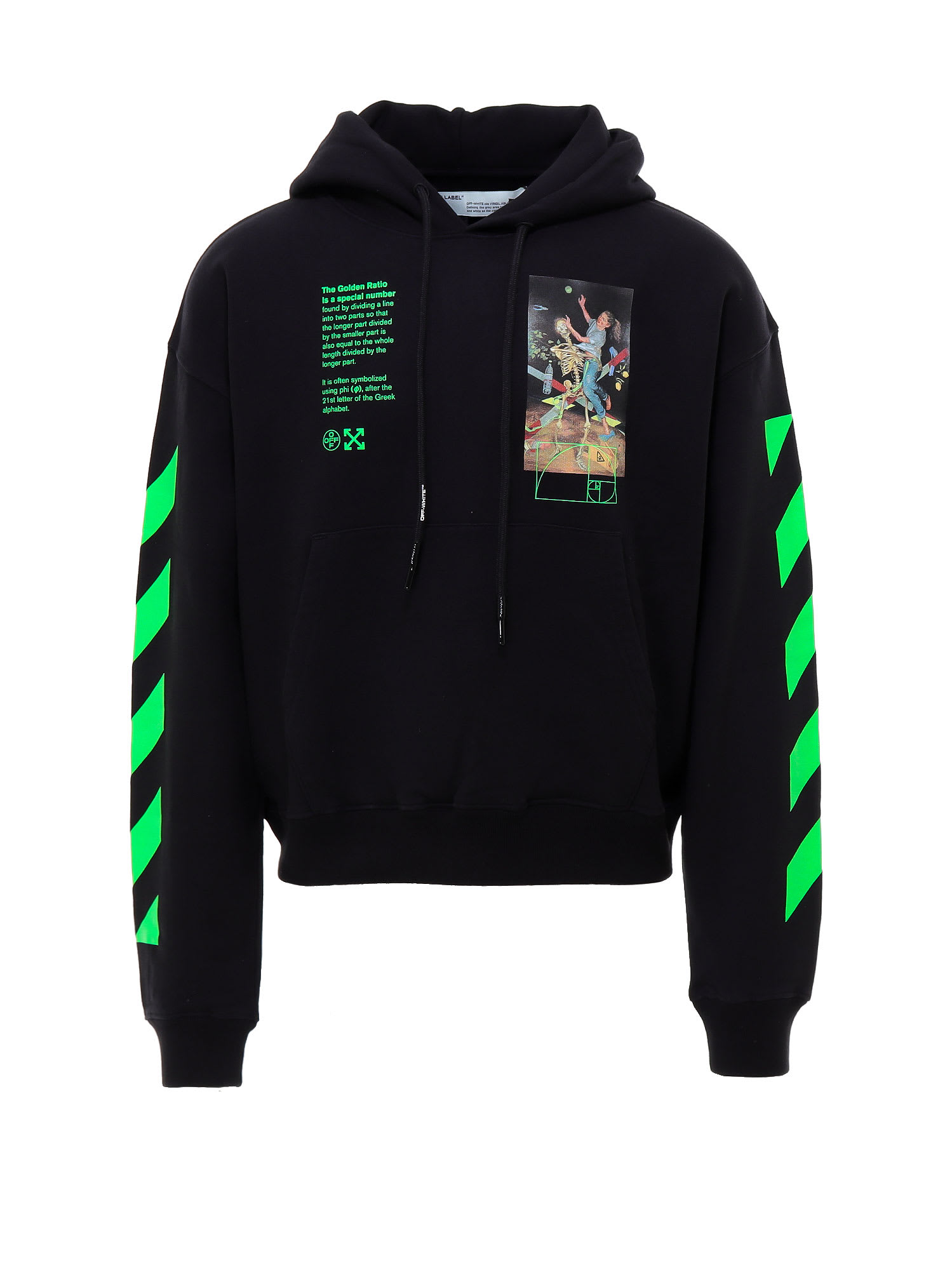 Off-white Pascal Painting Over Hoodie Sweatshirt In Black | ModeSens