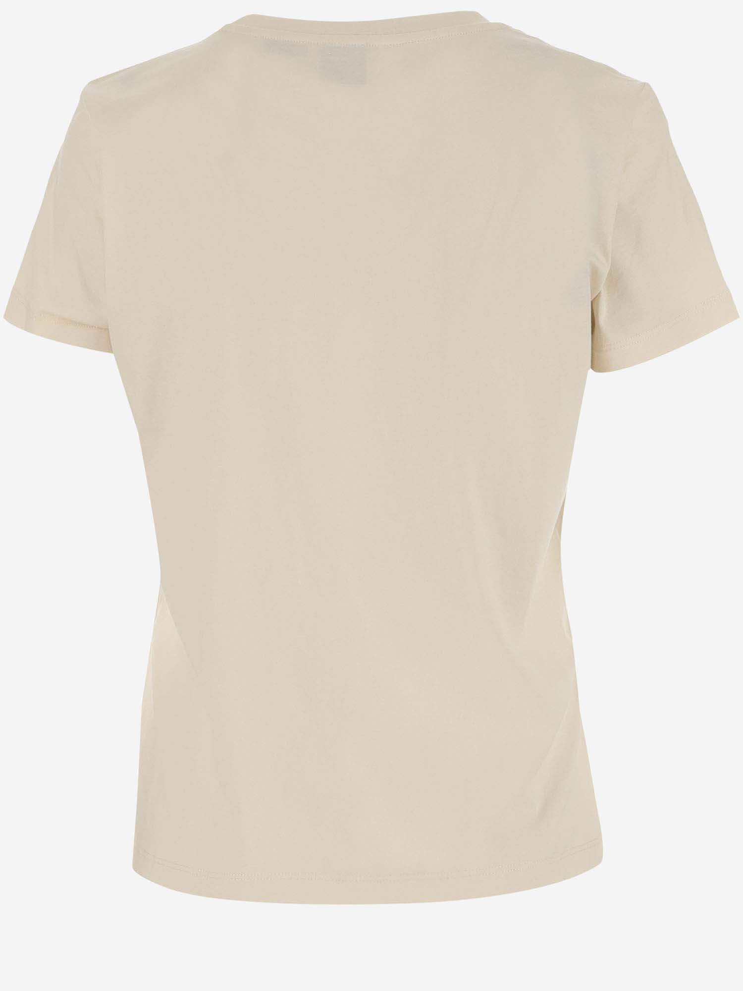 Pinko Love Birds-appliqué T-shirt In Ivory