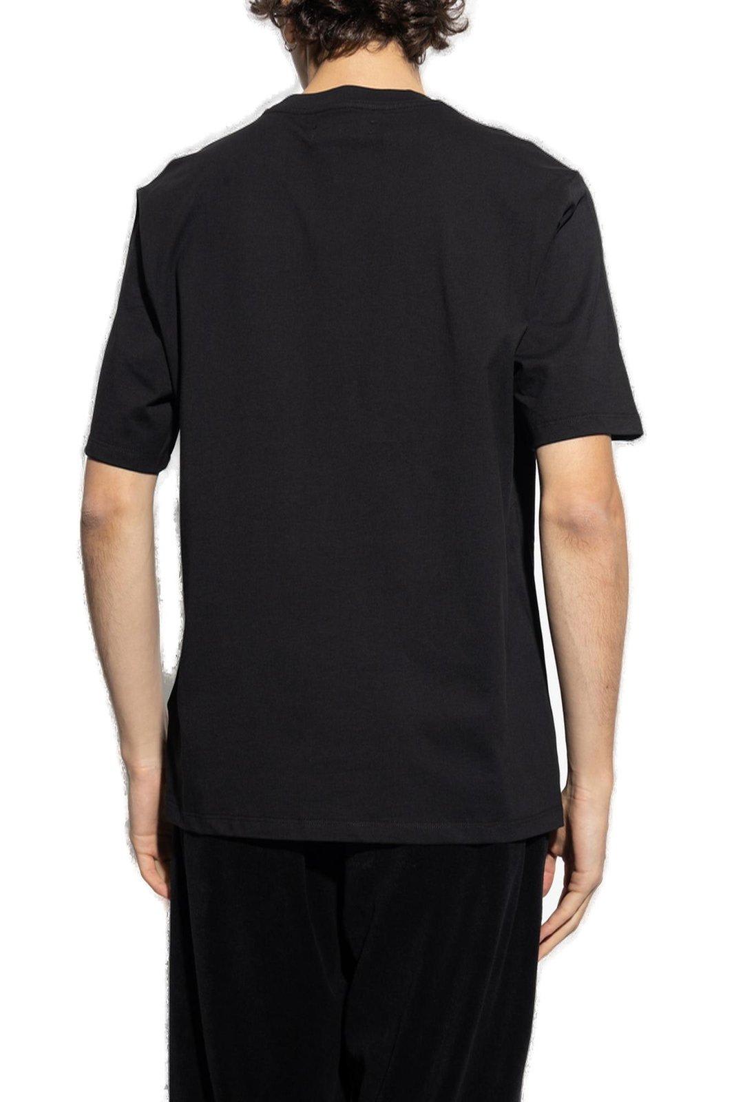 Amiri Cotton T-shirt With Front Logo Print In Black