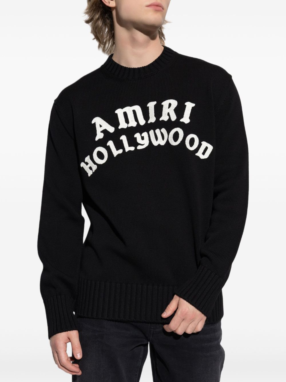 Amiri Hollywood Sweater With Embroidery In Black