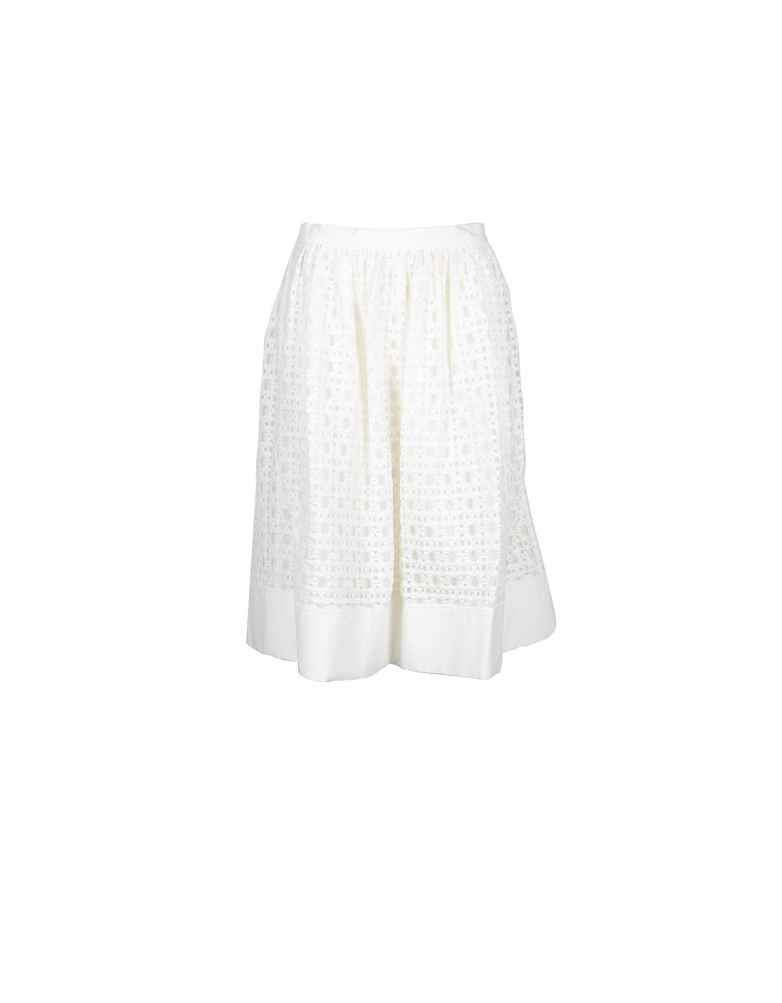 Moschino Womens White Skirt