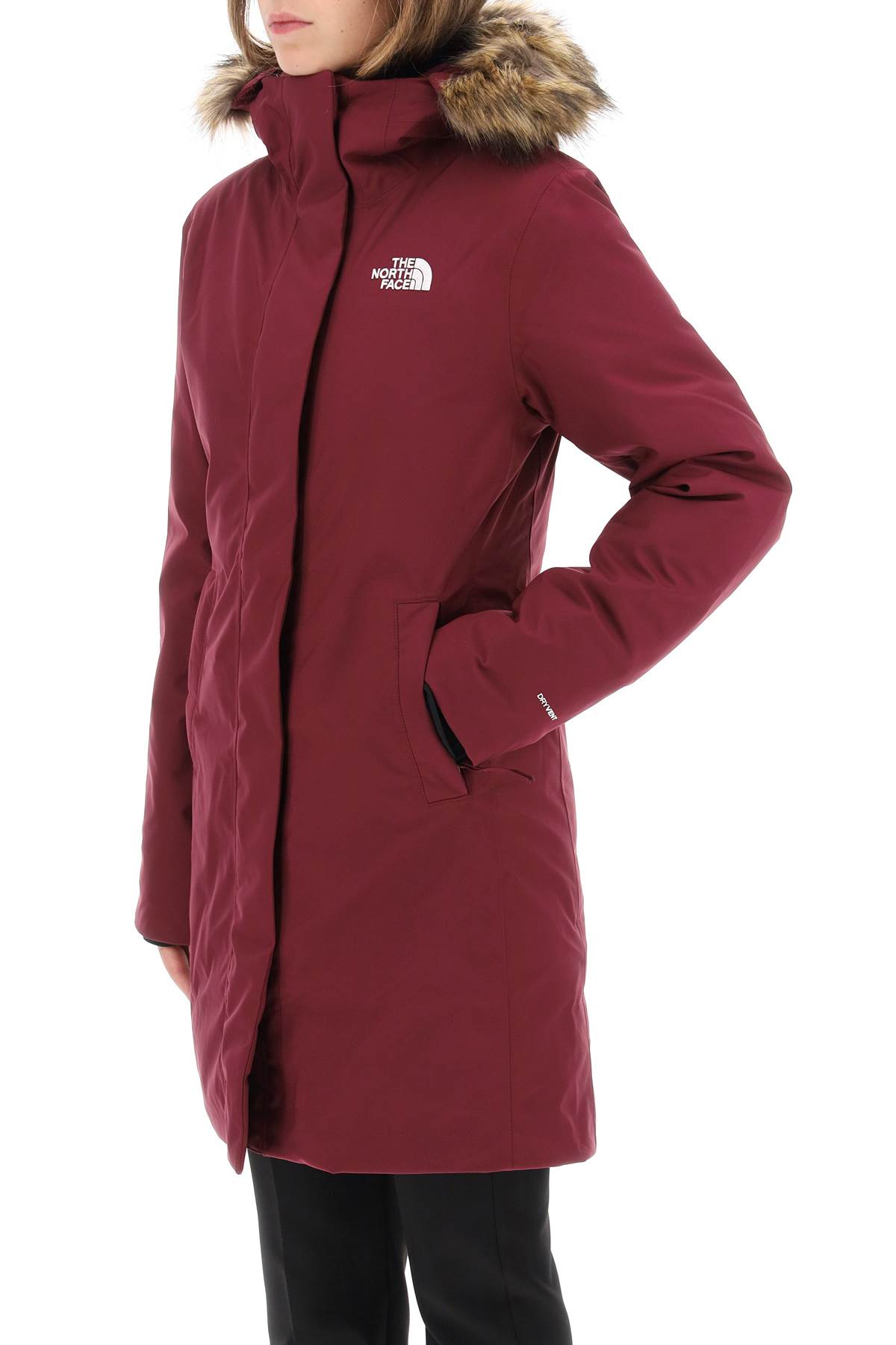 Shop The North Face Arctic Parka With Eco-fur Trimmed Hood In Boysenberry (purple)