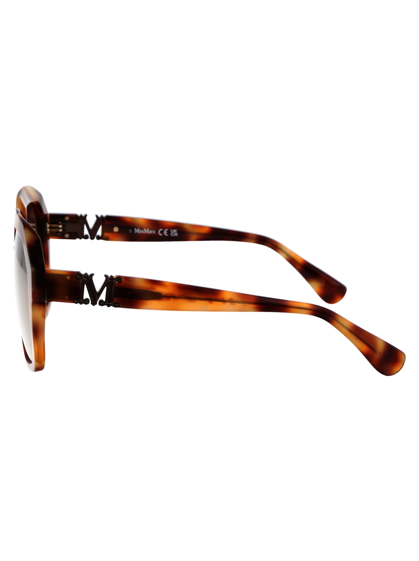 Shop Max Mara Emme12 Sunglasses In 53e Avana Bionda/marrone