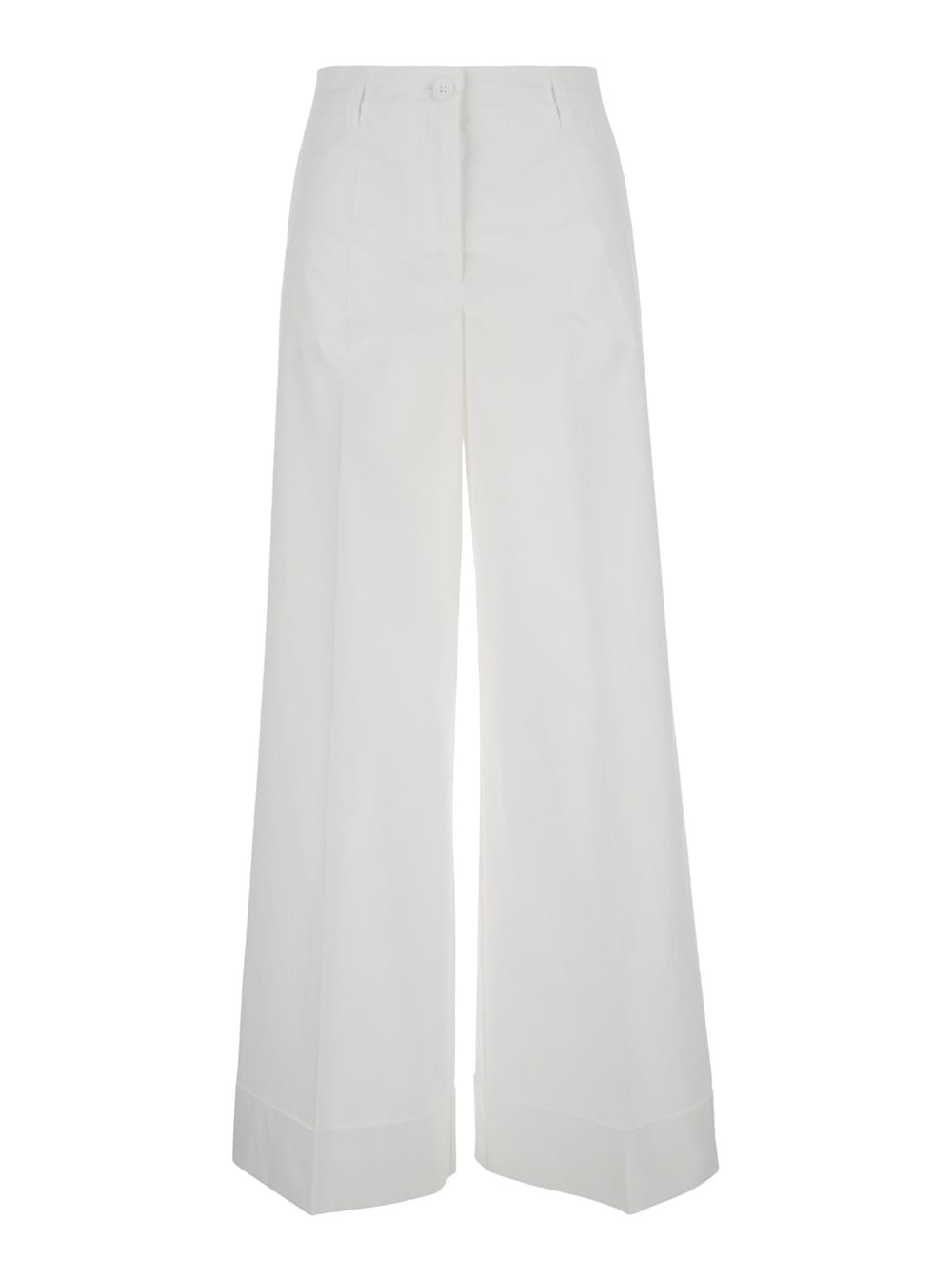 Shop P.a.r.o.s.h Pantalone - Cotone Unito In White