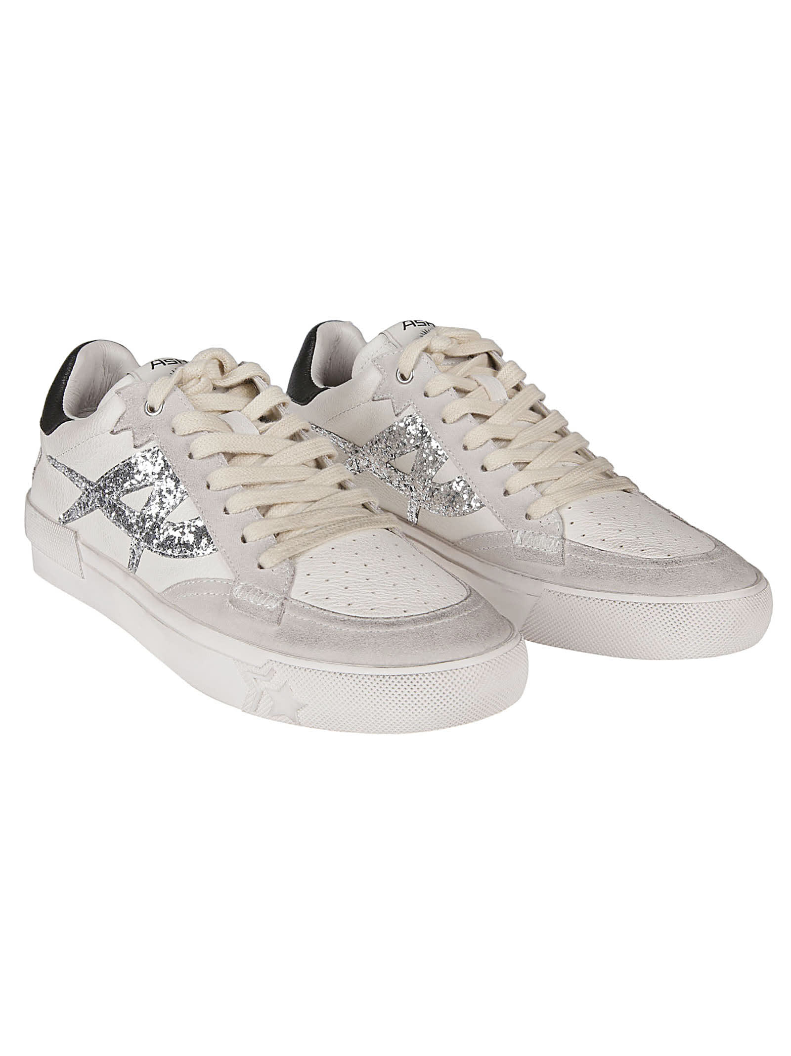Shop Ash Moonlight Sneakers In White/silver/black
