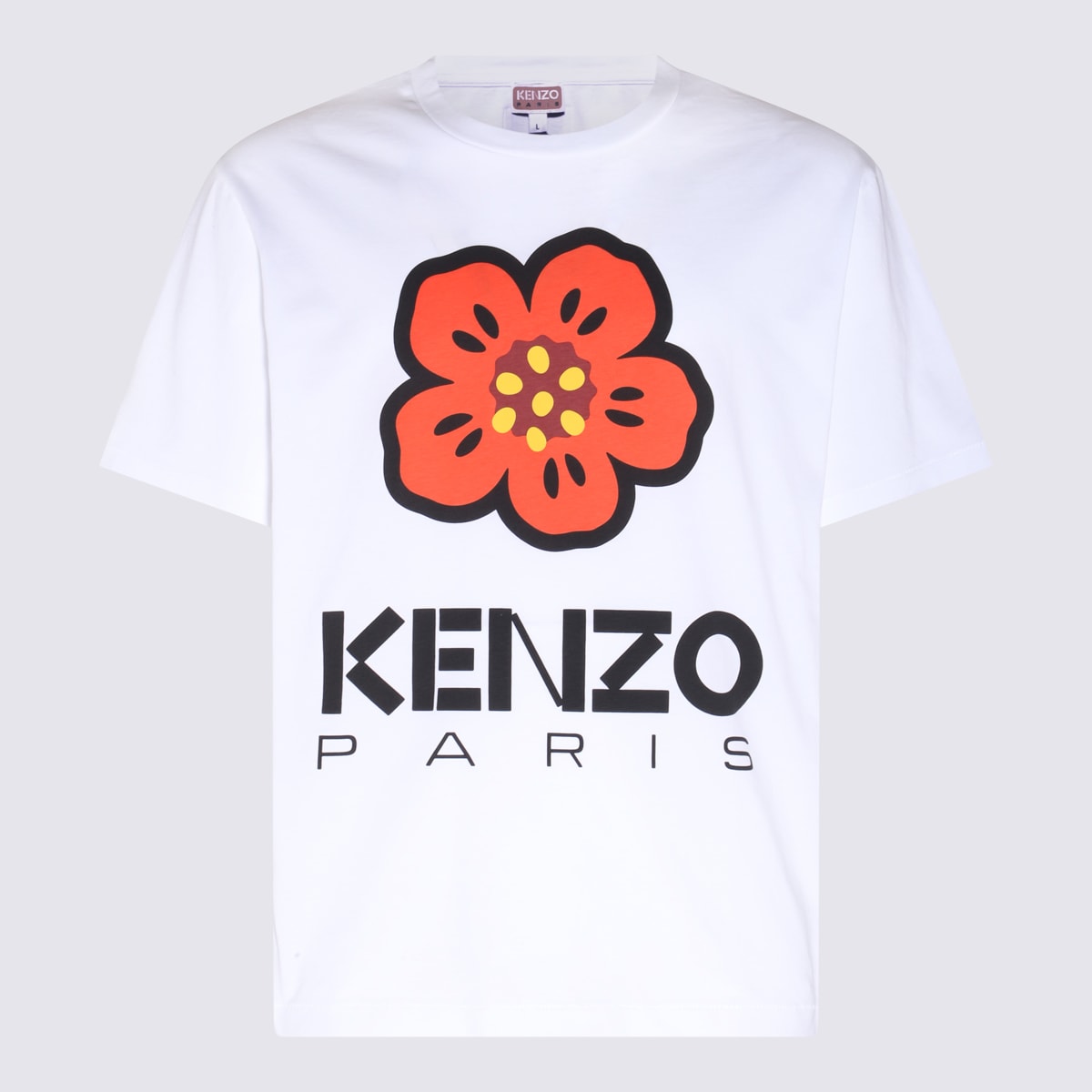 Shop Kenzo White Multicolour Cotton T-shirt