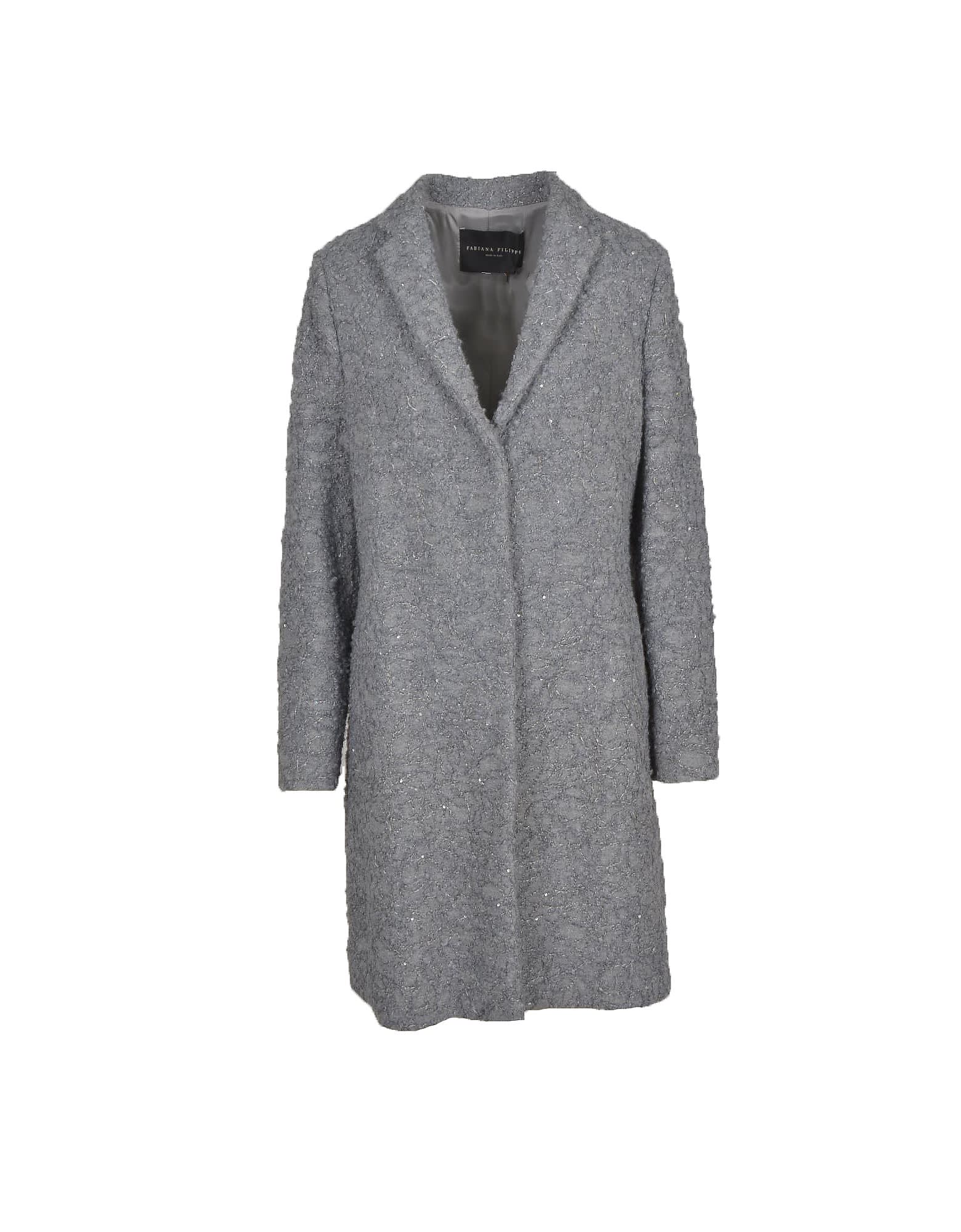 Fabiana Filippi Womens Gray Coat