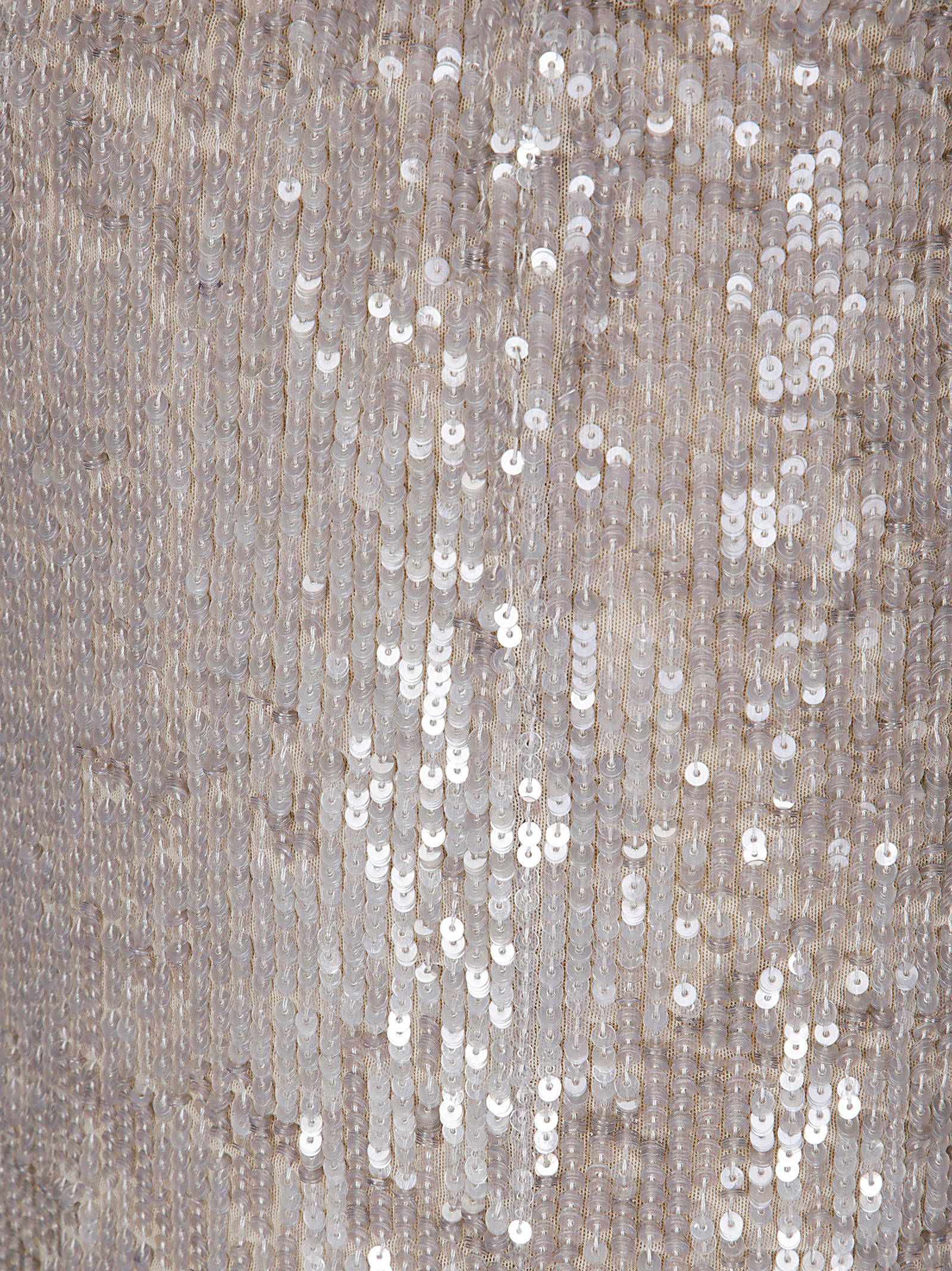 P.a.r.o.s.h Parosh Straight-leg Pants Adorned With Shimmering Sequins In Melange Gray Chair