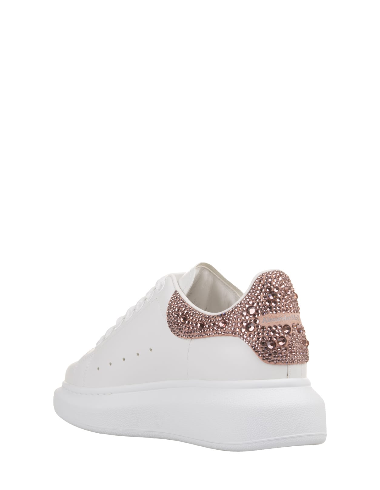 Shop Alexander Mcqueen Oversized Sneakers In White/cherry Blossom Pink