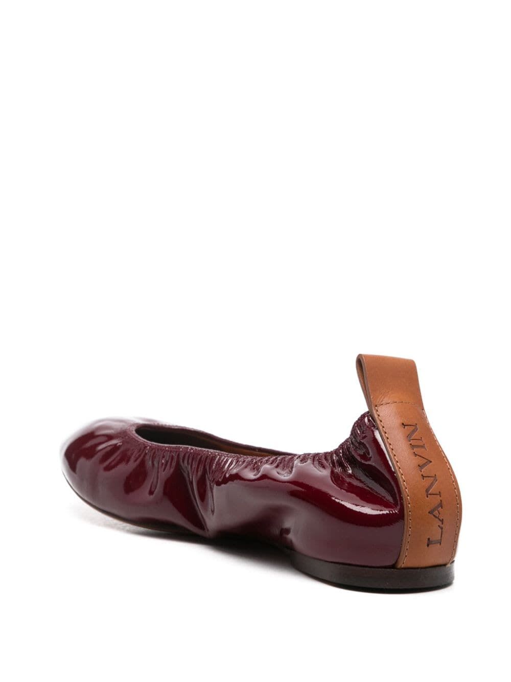 Shop Lanvin Ballerina In Burgundy