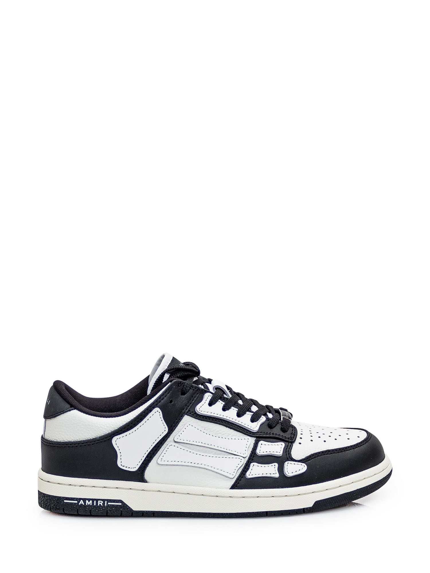 Shop Amiri Skel Top Low Sneaker In Black/white